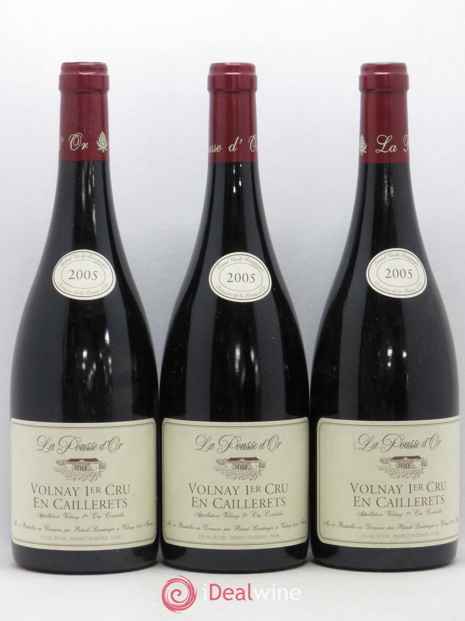 Volnay 1er Cru Les Caillerets La Pousse d'Or (Domaine de) 2005 - Lot de 3 bouteilles - 0