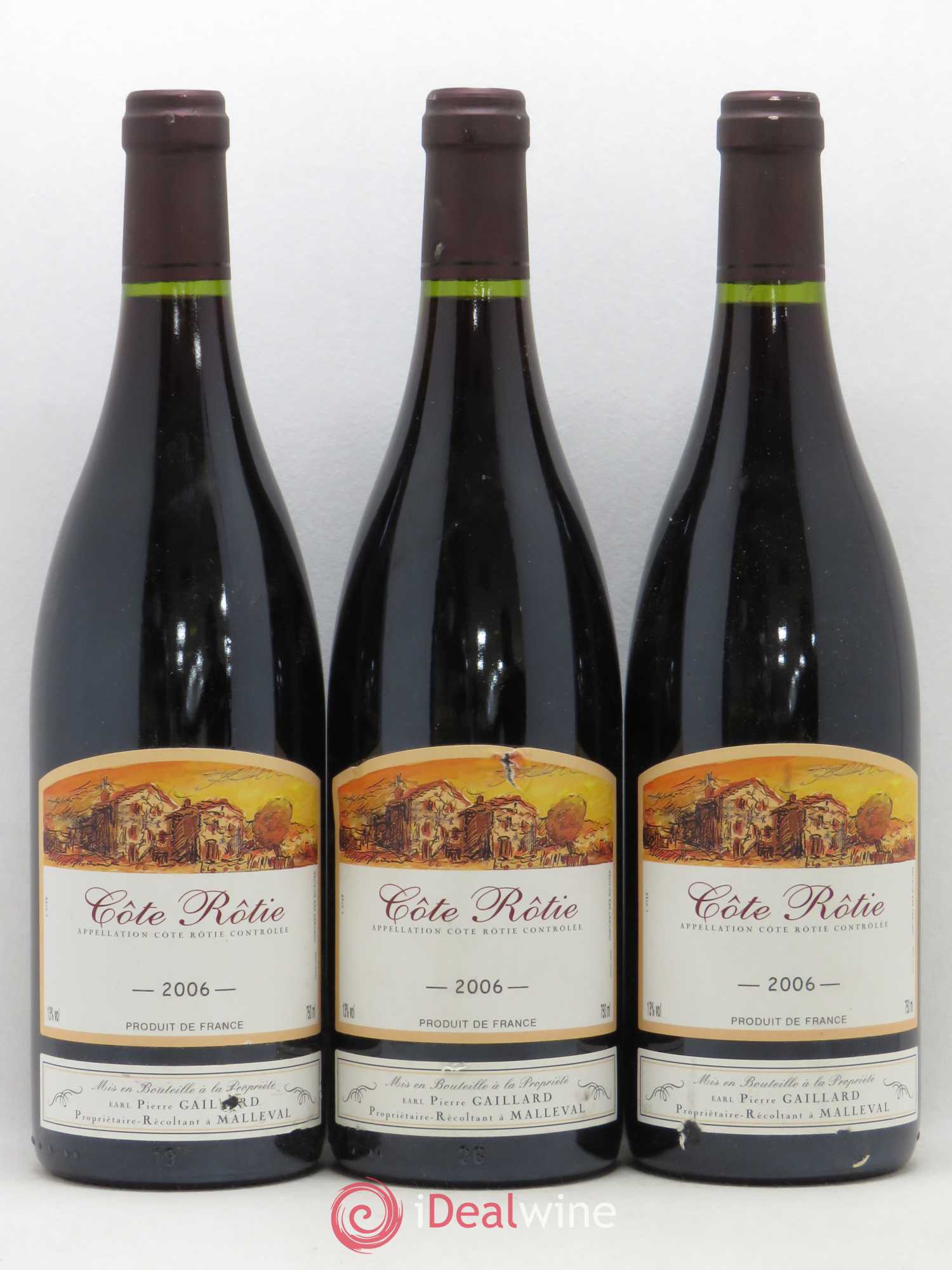 Côte-Rôtie Pierre Gaillard 2006 - Lot de 3 bouteilles - 0