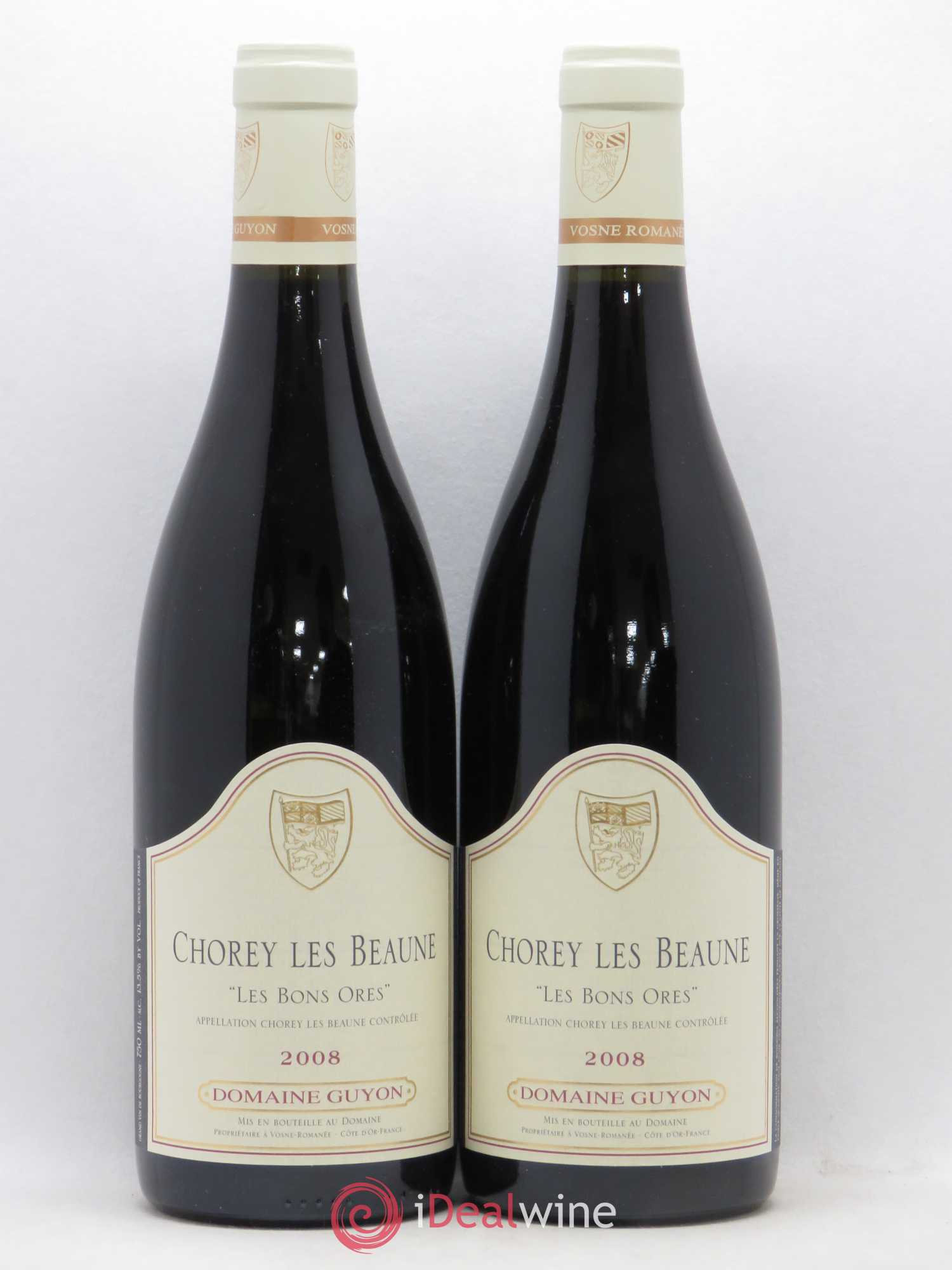 Chorey-lès-Beaune Bons Ores Guyon 2008 - Posten von 2 Flaschen - 0
