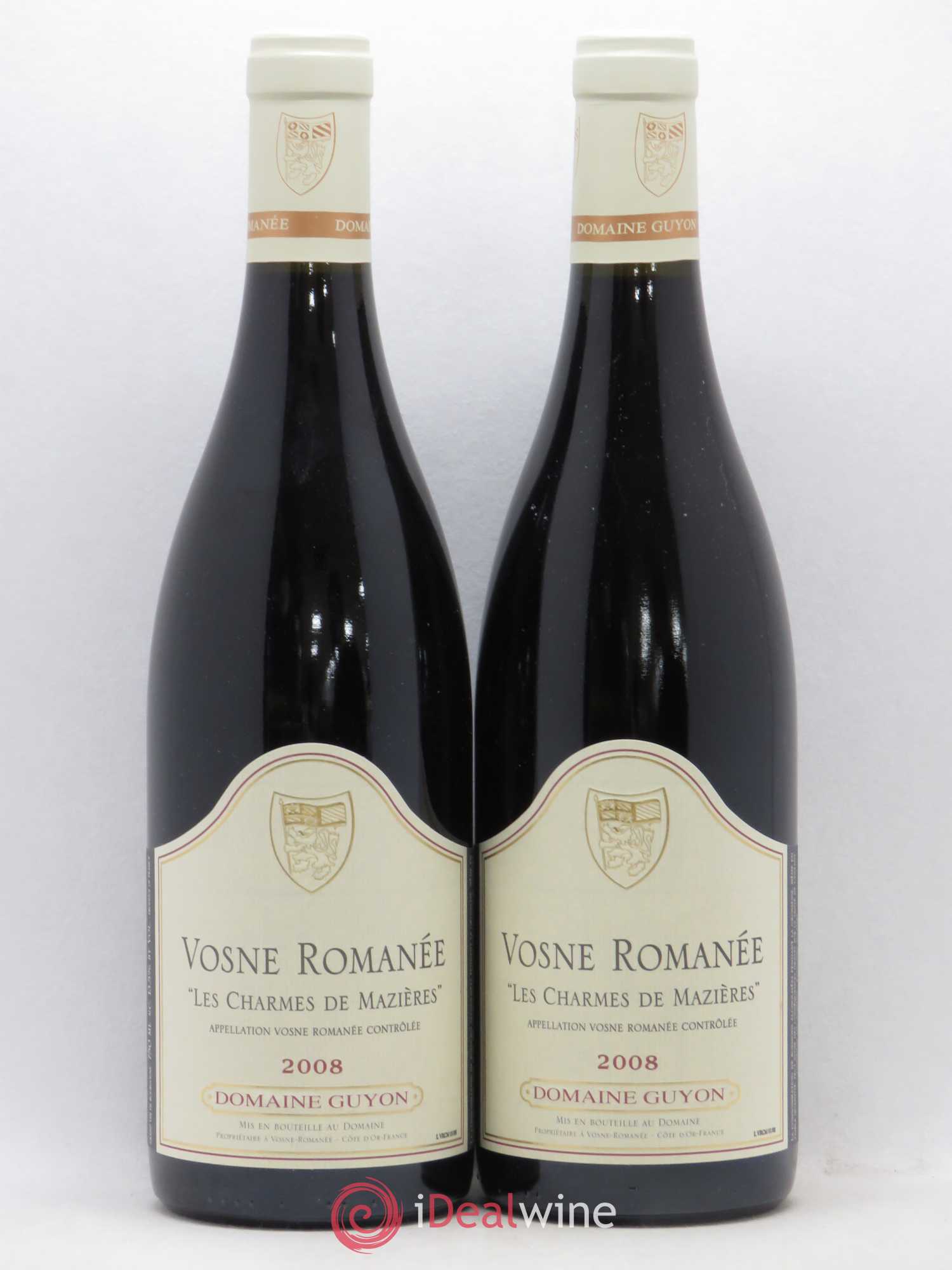 Vosne-Romanée 1er Cru Charmes de Mazières Guyon 2008 - Posten von 2 Flaschen - 0