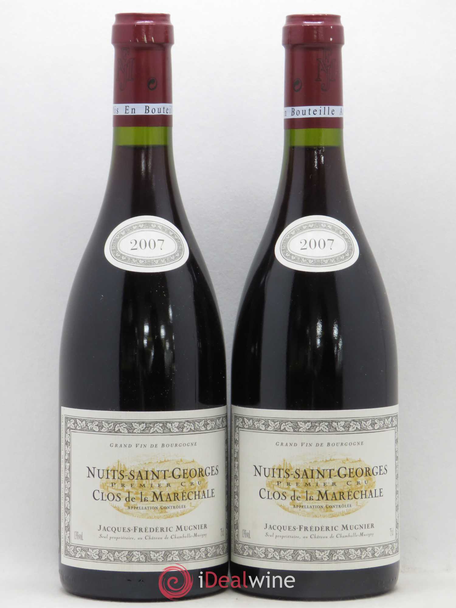 Nuits-Saint-Georges 1er Cru Clos de La Maréchale Jacques-Frédéric Mugnier 2007 - Lot de 2 bouteilles - 0