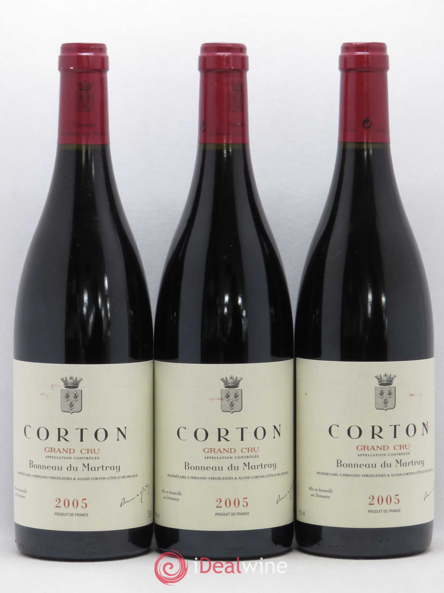 Corton Grand Cru Bonneau du Martray (Domaine) 2005 - Lot de 3 bouteilles - 0
