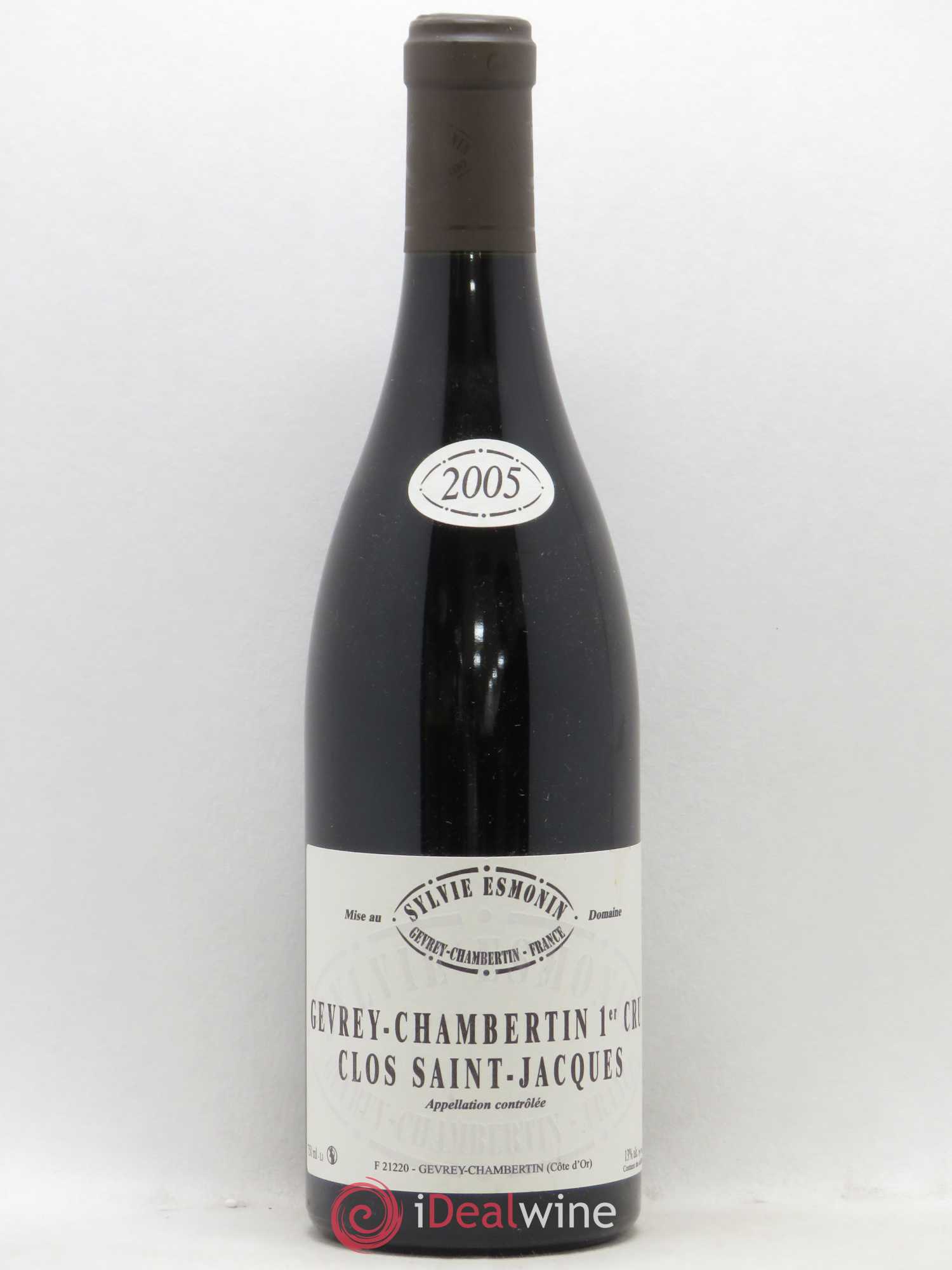 Gevrey-Chambertin 1er Cru Clos Saint Jacques Sylvie Esmonin 2005 - Lot de 1 bouteille - 0