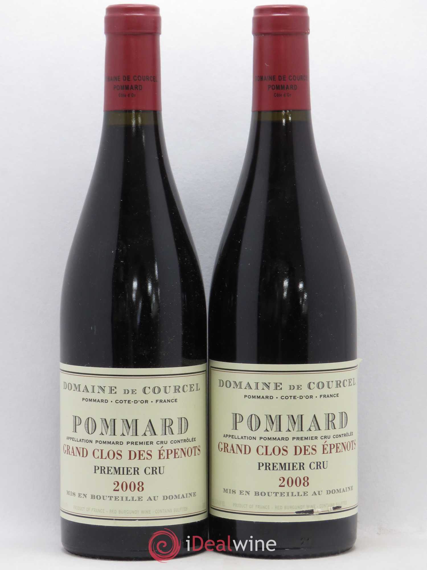 Pommard 1er Cru Grand Clos des Epenots de Courcel (Domaine) 2008 - Lot de 2 bouteilles - 0