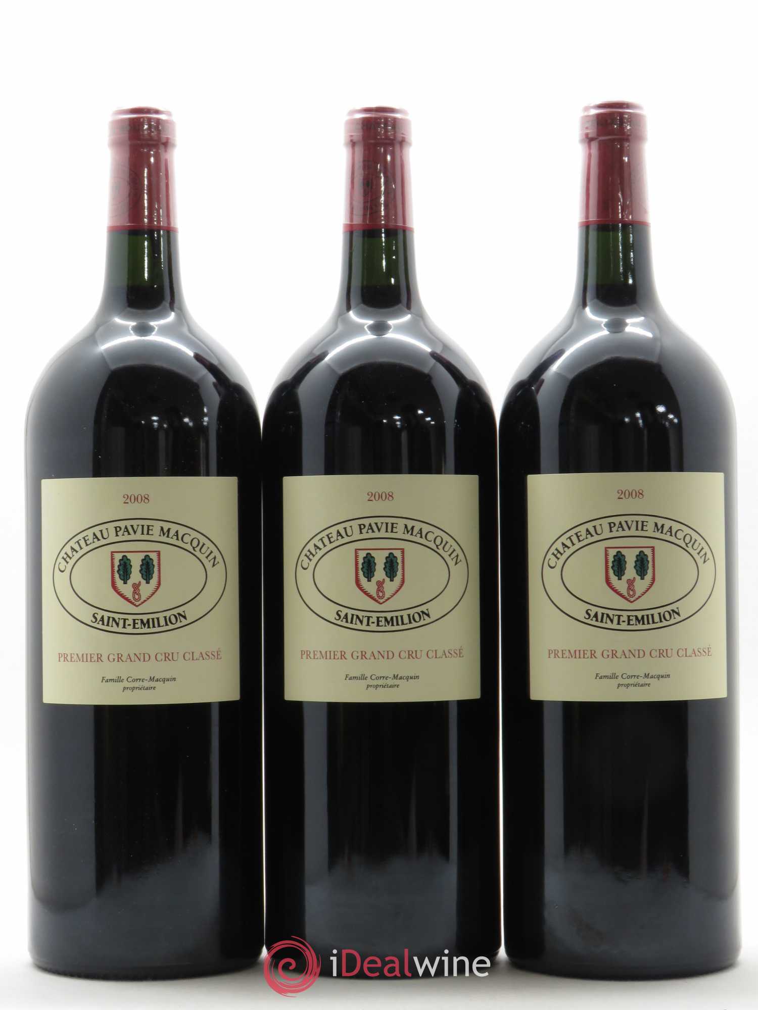 Château Pavie Macquin 1er Grand Cru Classé B 2008 - Lot de 3 magnums - 0