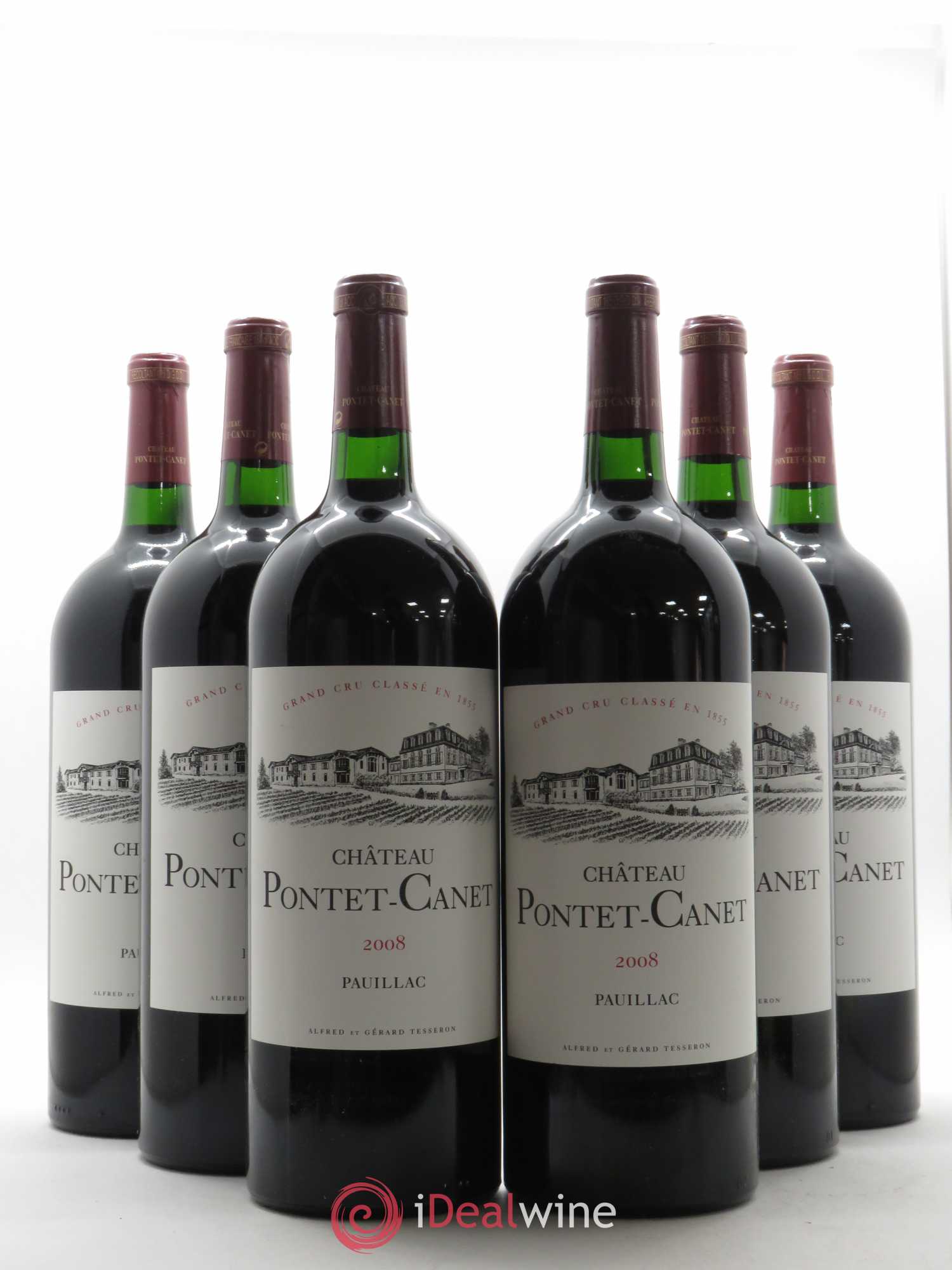Château Pontet Canet 5ème Grand Cru Classé 2008 - Lot de 6 magnums - 0