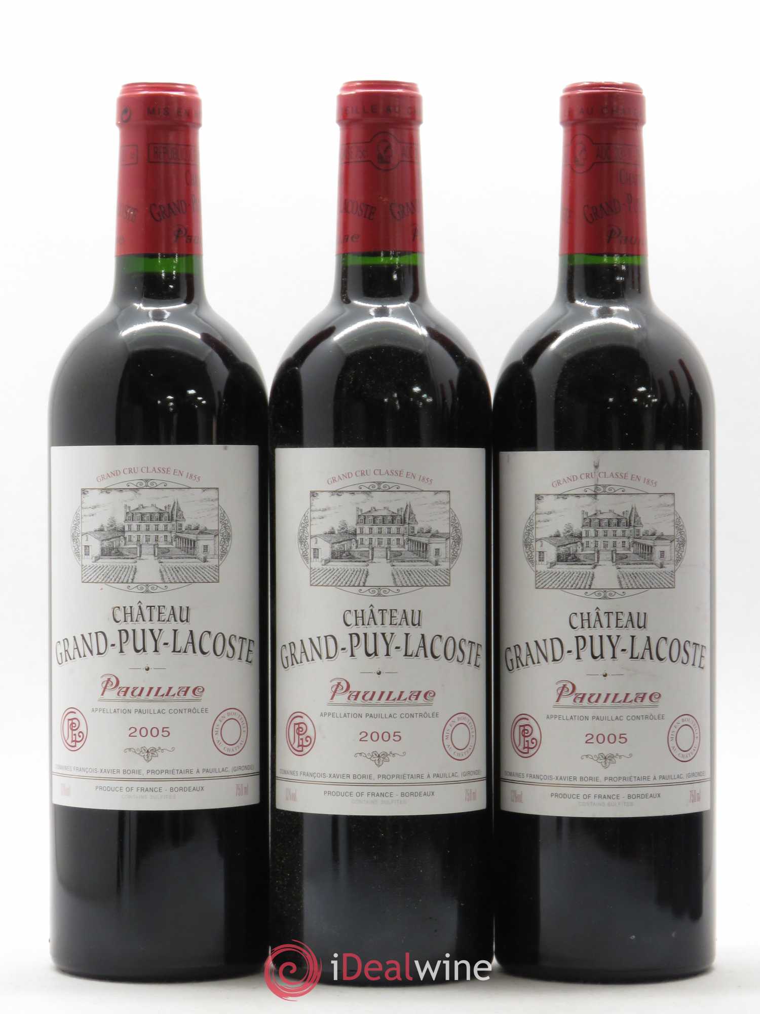 Château Grand Puy Lacoste 5ème Grand Cru Classé 2005 - Lot de 6 bouteilles - 1