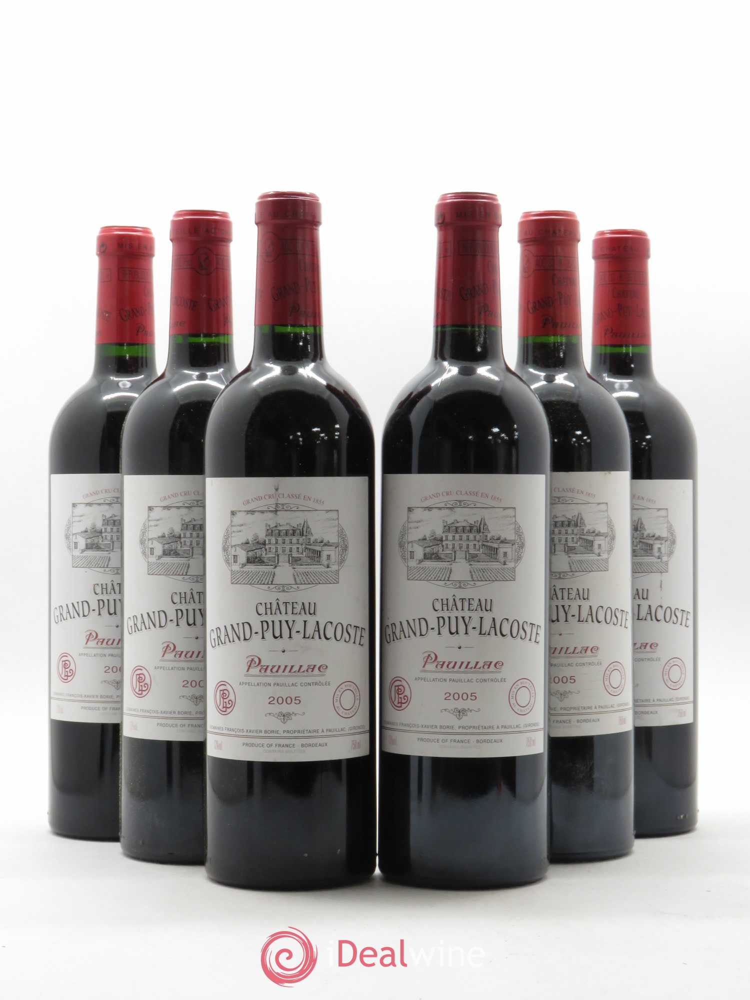 Château Grand Puy Lacoste 5ème Grand Cru Classé 2005 - Lot de 6 bouteilles - 0