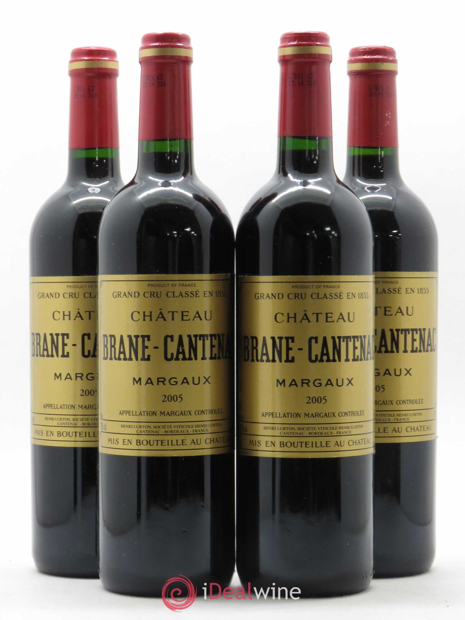 Château Brane Cantenac 2ème Grand Cru Classé 2005 - Lot de 4 bouteilles - 0