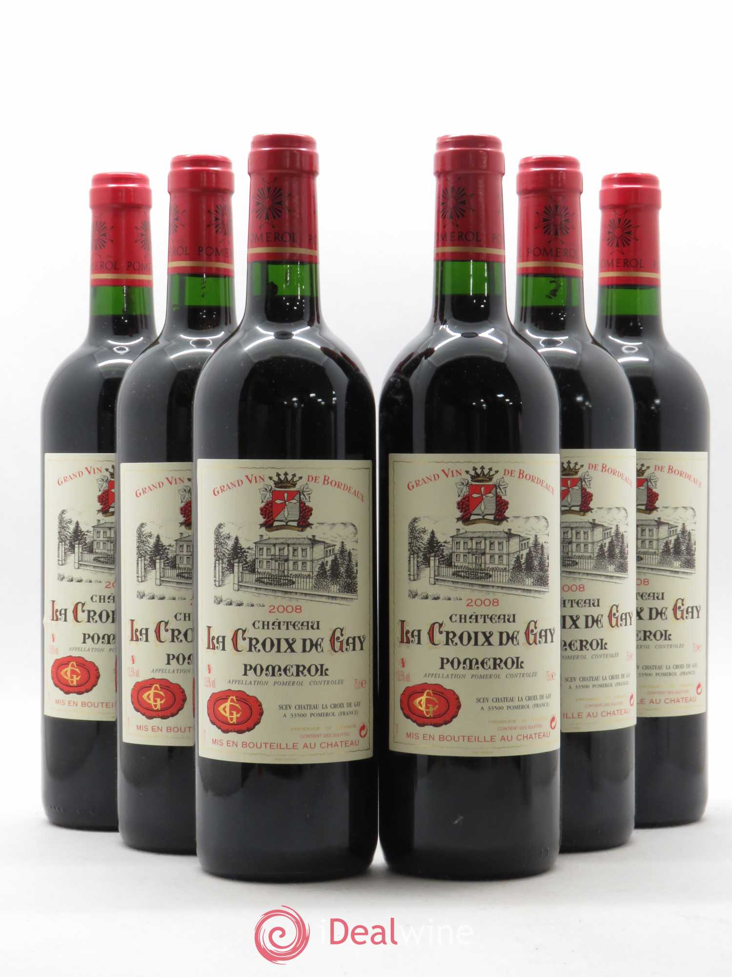Château la Croix de Gay 2008 - Lot de 6 bouteilles - 0