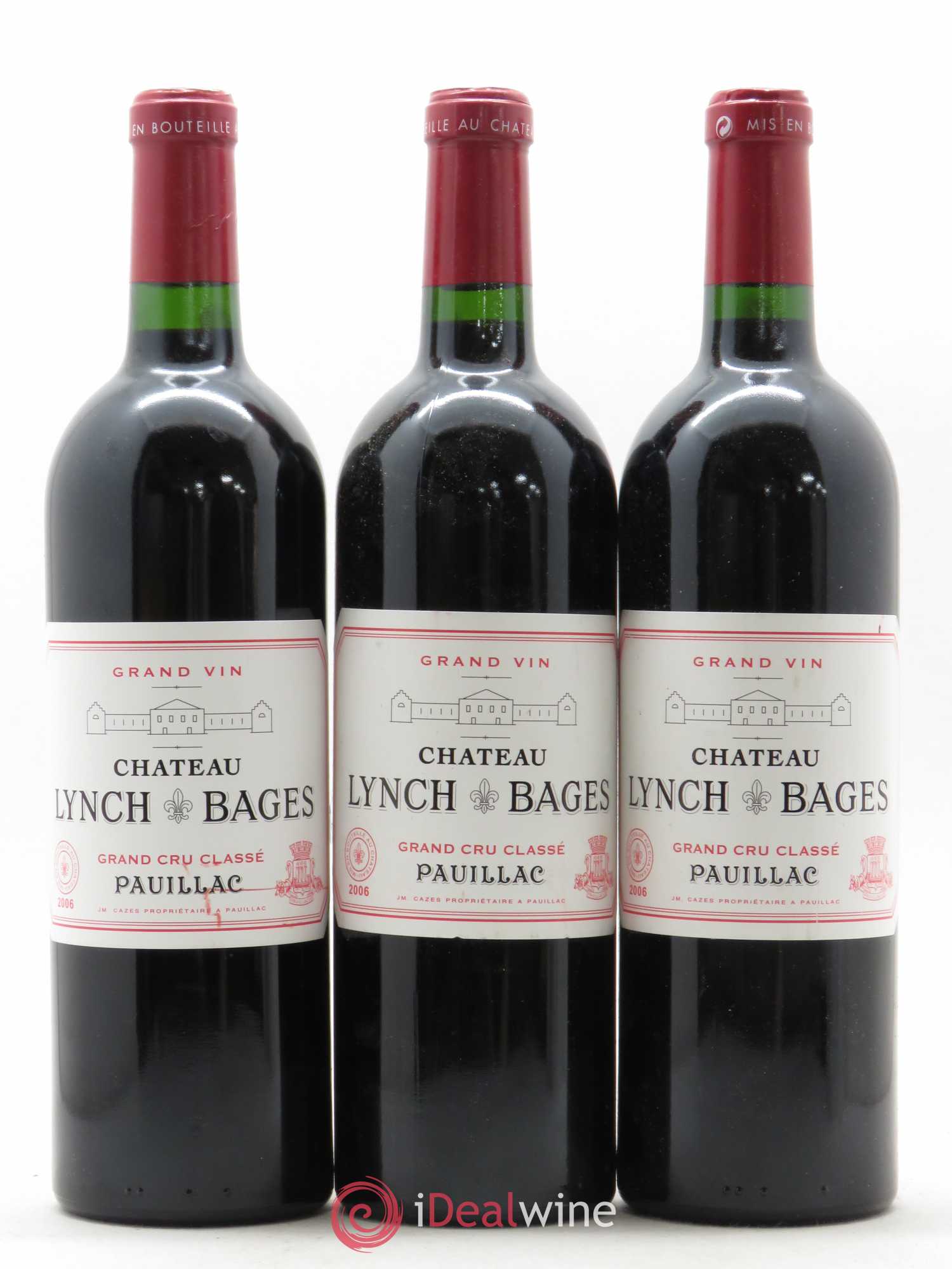 Château Lynch Bages 5ème Grand Cru Classé 2006 - Lot de 3 bouteilles - 0