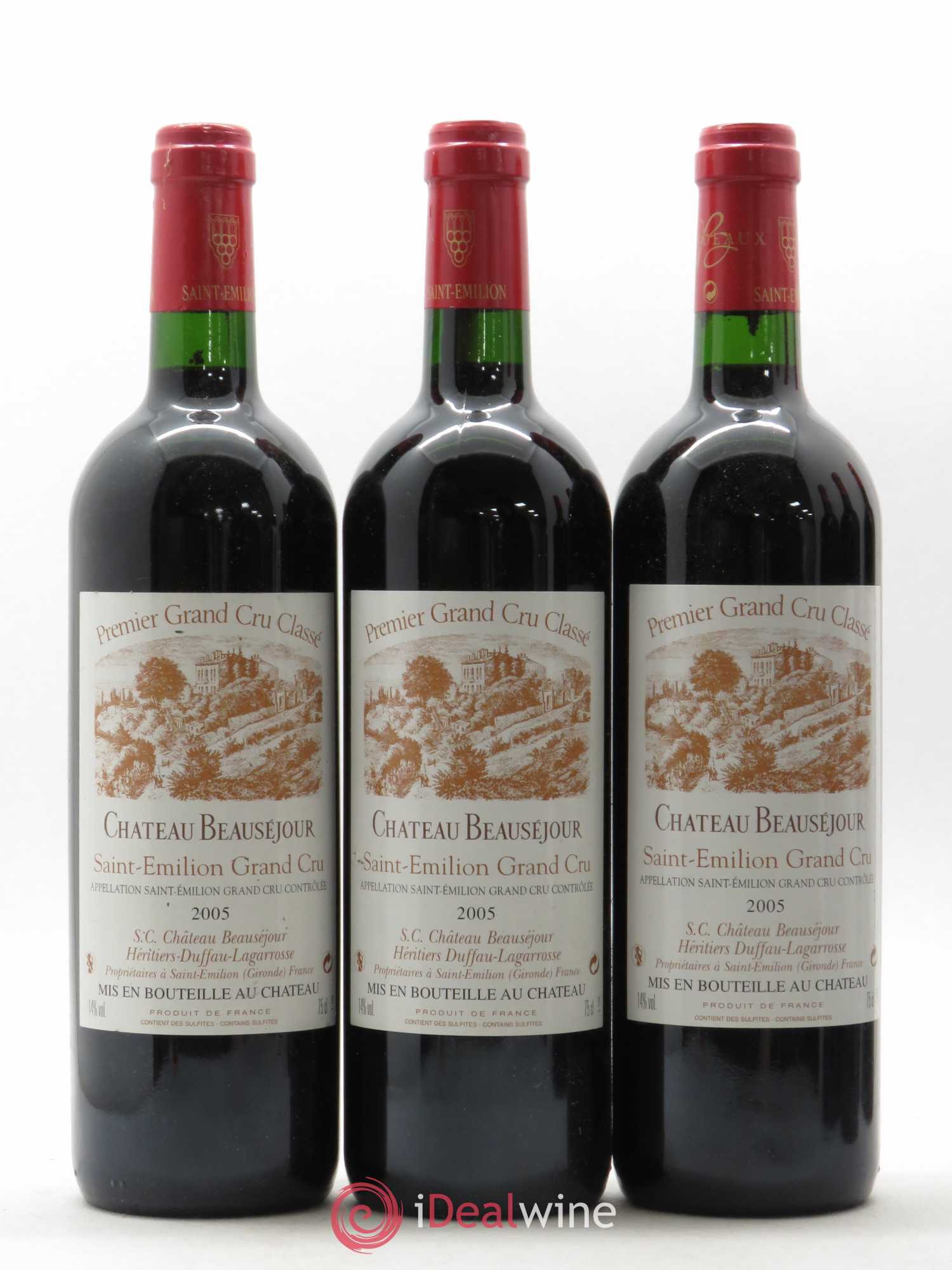 Château Beauséjour (Duffau-Lagarrosse) 1er Grand Cru Classé B 2005 - Lot de 6 bouteilles - 1