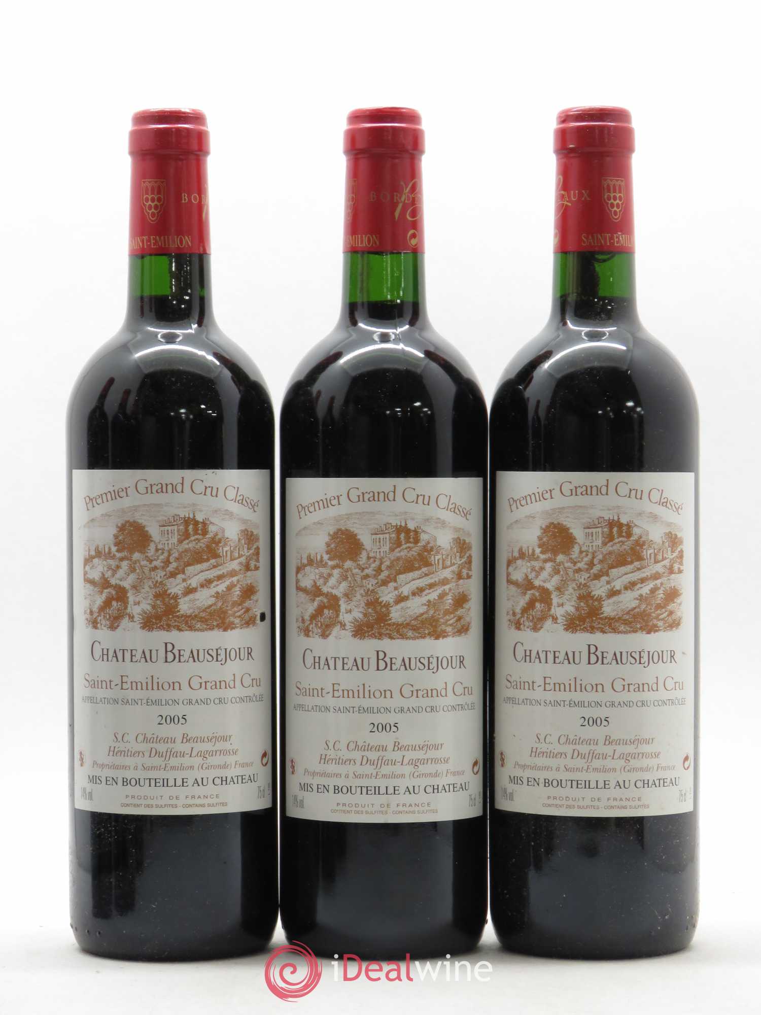 Château Beauséjour (Duffau-Lagarrosse) 1er Grand Cru Classé B 2005 - Lot de 6 bouteilles - 2