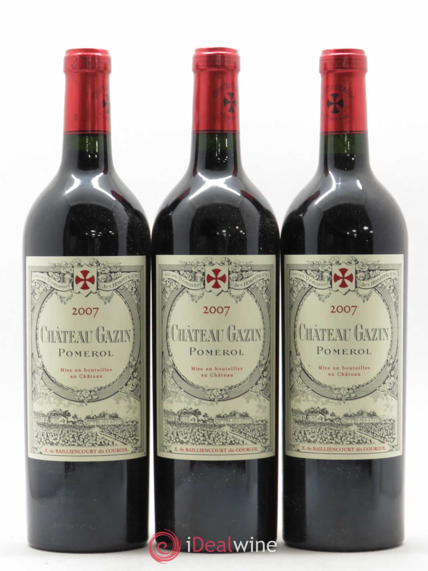 Château Gazin 2007 - Lot de 3 bouteilles - 0