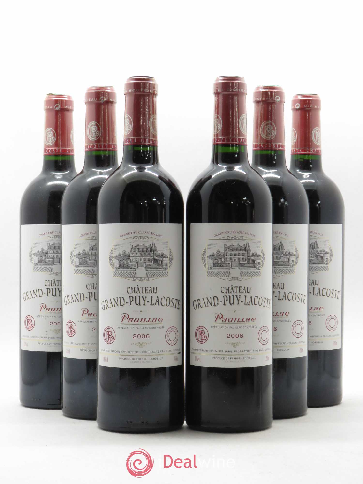 Château Grand Puy Lacoste 5ème Grand Cru Classé 2006 - Lot de 6 bouteilles - 0