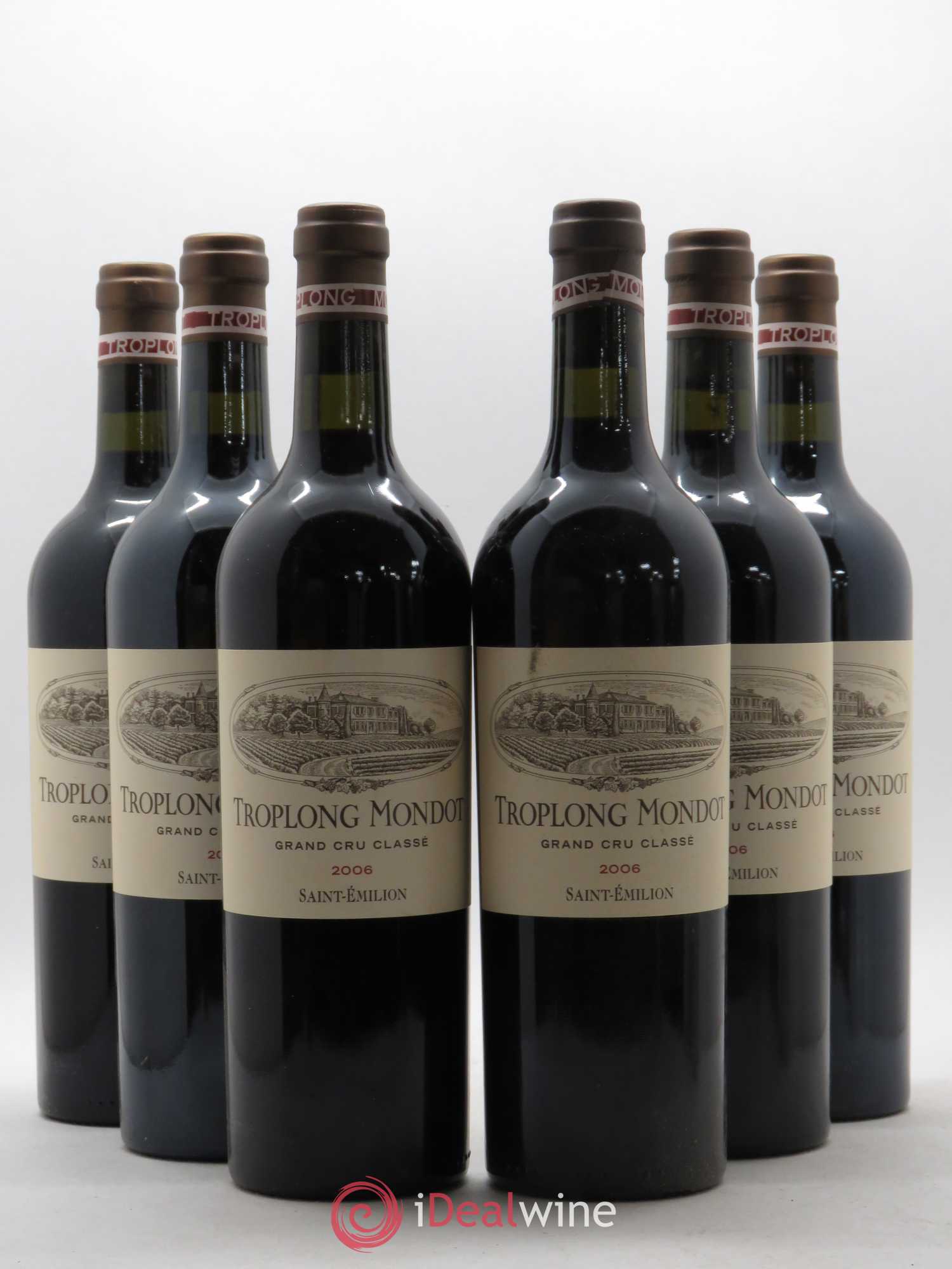 Château Troplong Mondot 1er Grand Cru Classé B 2006 - Lot de 6 bouteilles - 0