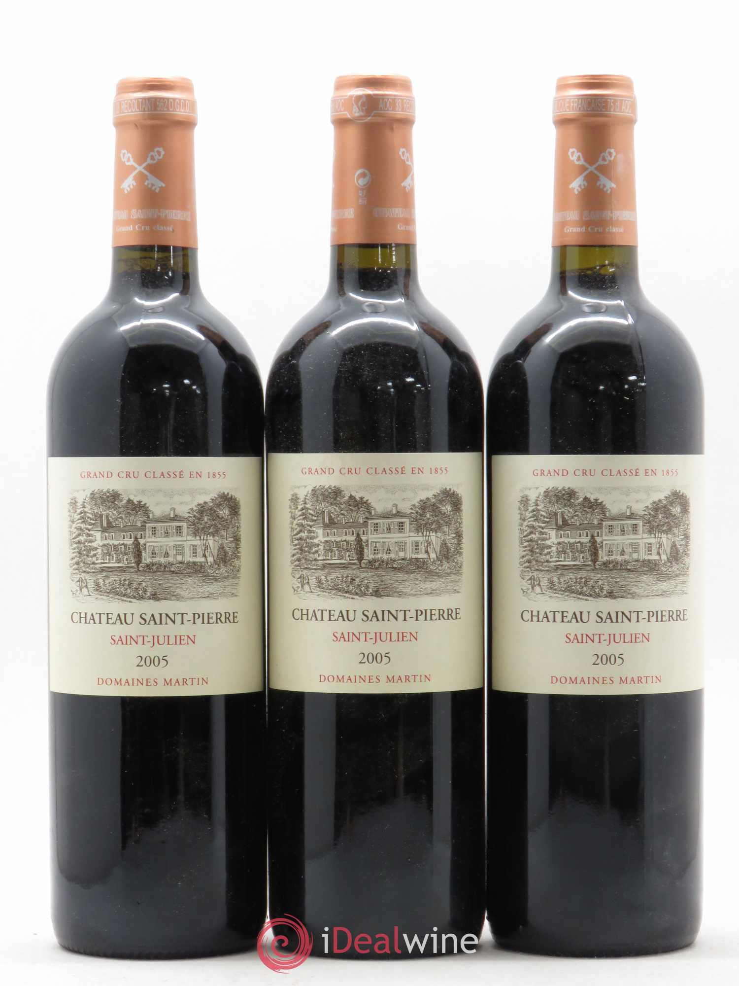 Château Saint-Pierre 4ème Grand Cru Classé 2005 - Lot de 3 bouteilles - 0