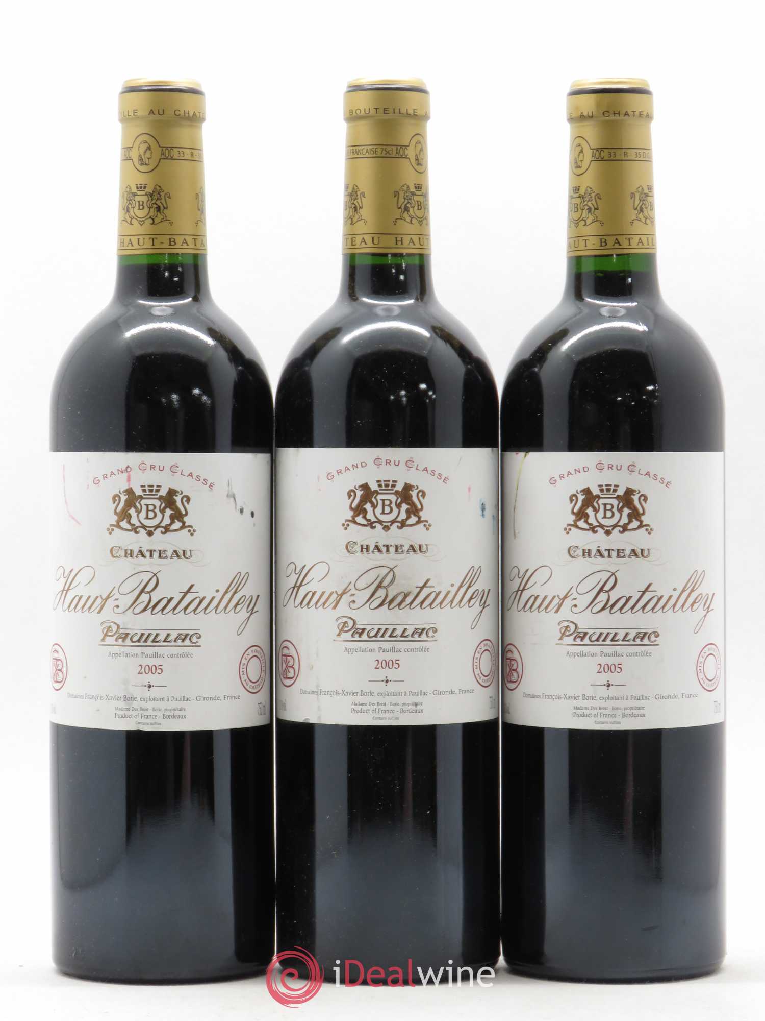 Château Haut Batailley 5ème Grand Cru Classé 2005 - Lot de 3 bouteilles - 0