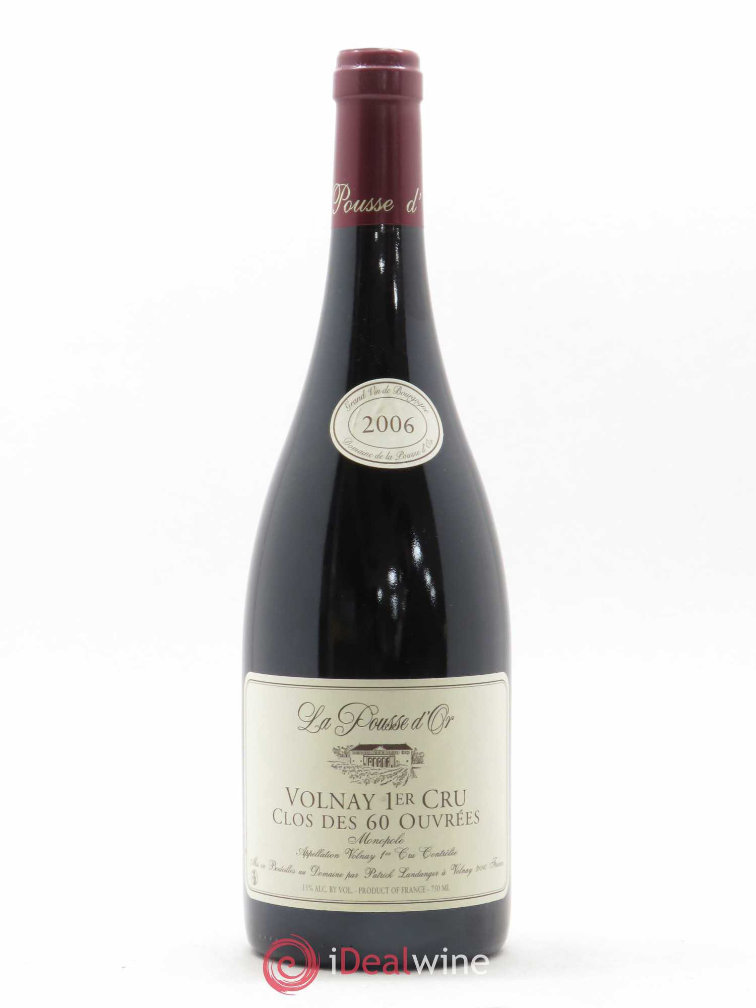 Volnay 1er Cru Clos des 60 ouvrées La Pousse d'Or (Domaine de) 2006 - Lot de 1 bouteille - 0