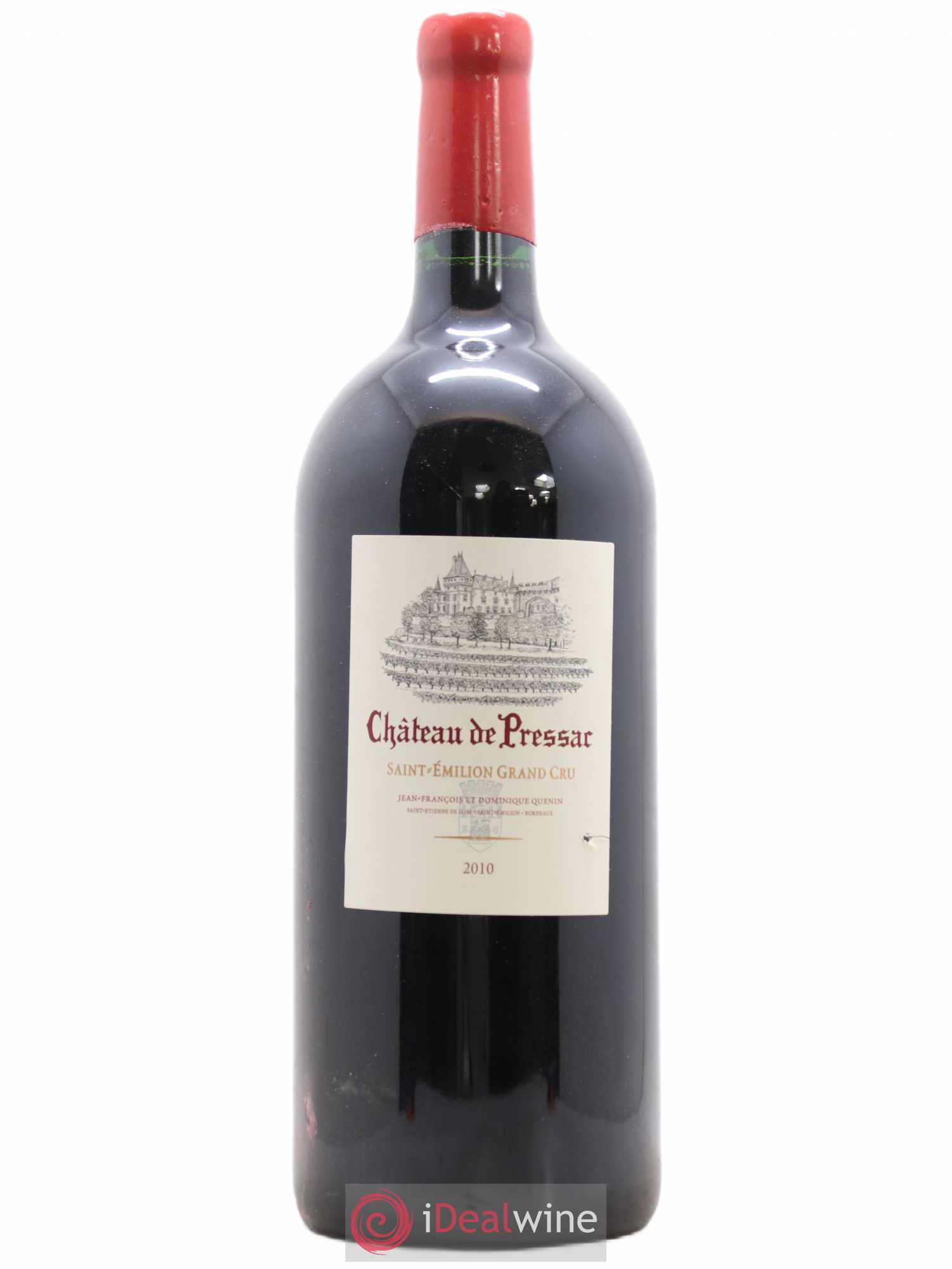Château de Pressac Grand Cru Classé 2010 - Lot de 1 double magnum - 0