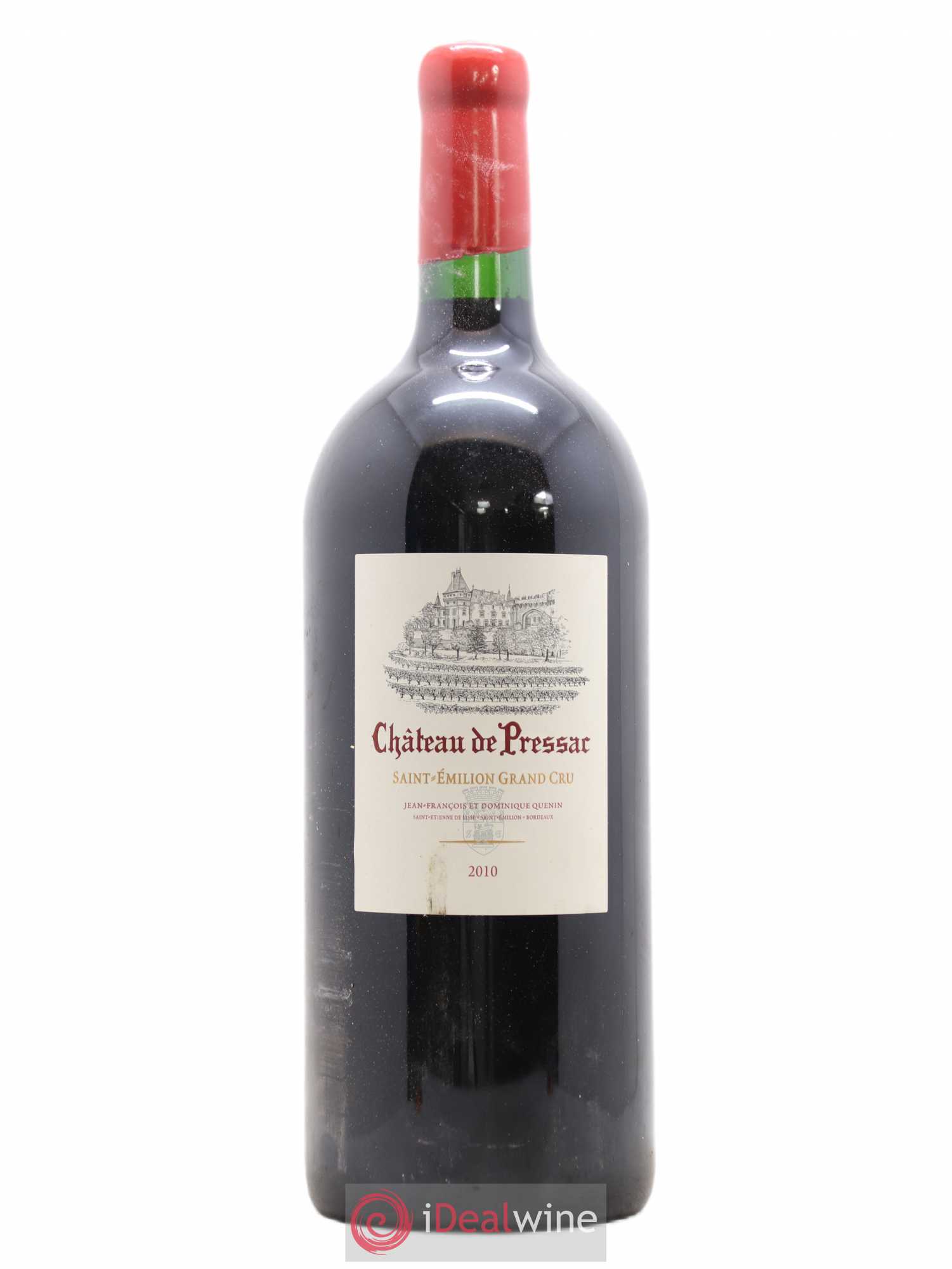 Château de Pressac Grand Cru Classé 2010 - Lot de 1 double magnum - 0