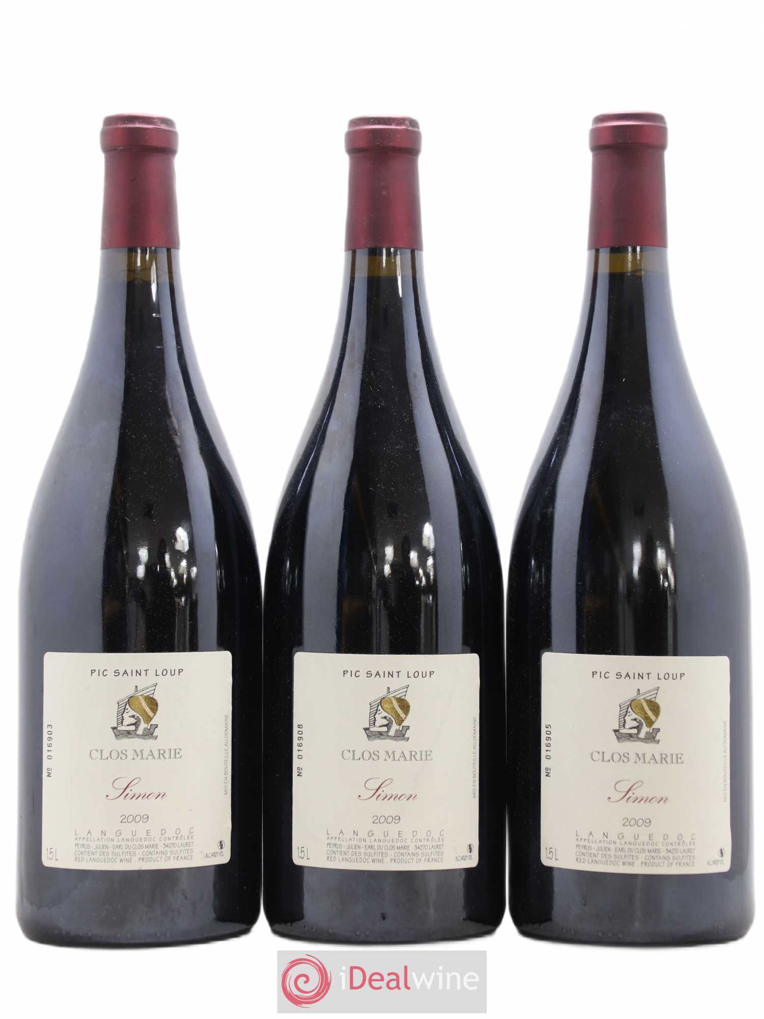 Pic Saint-Loup Clos Marie Simon 2009 - Posten von 3 Magnum - 0