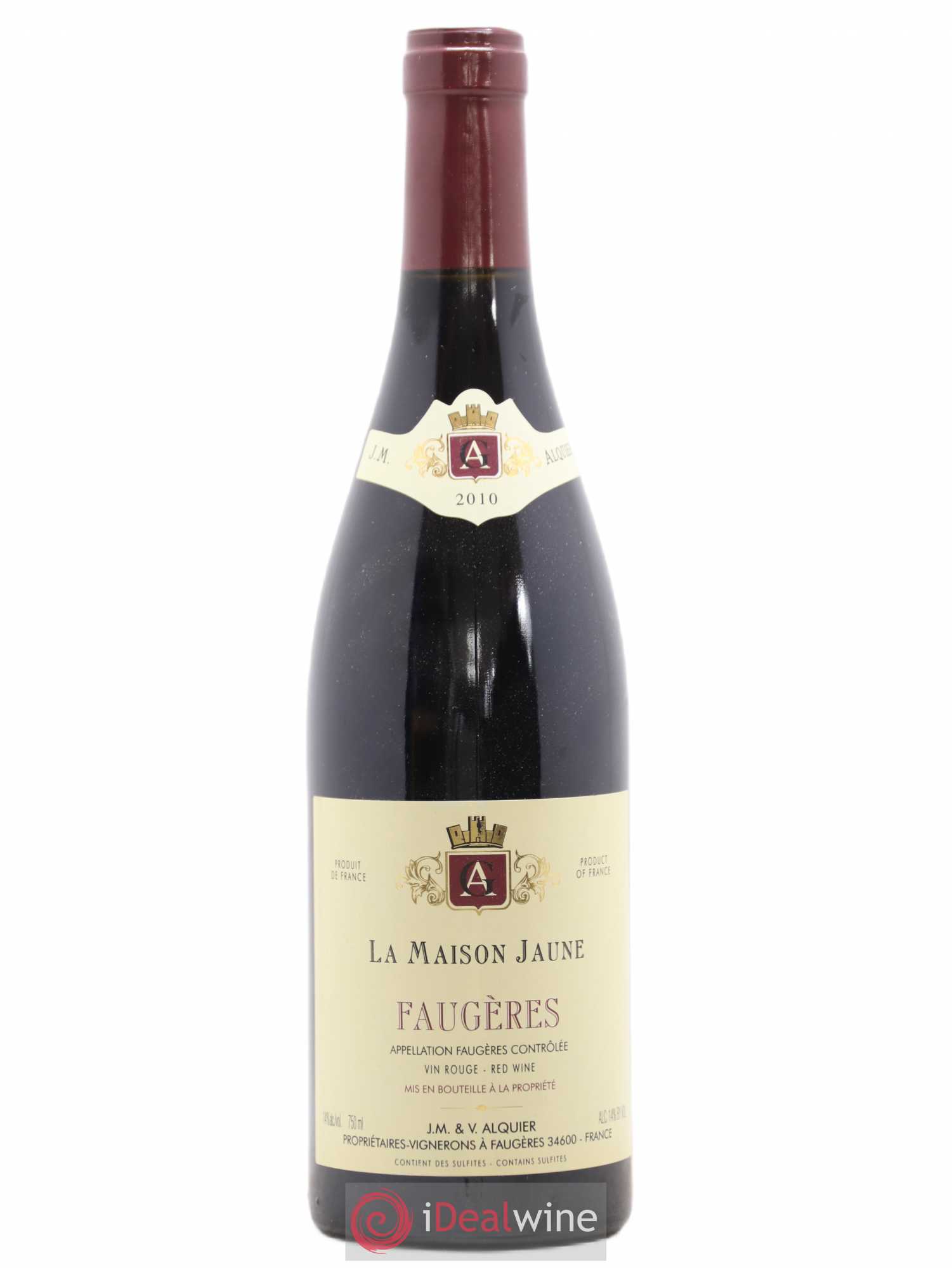 Faugères La Maison Jaune Jean-Michel Alquier 2010 - Lot de 1 bouteille - 0
