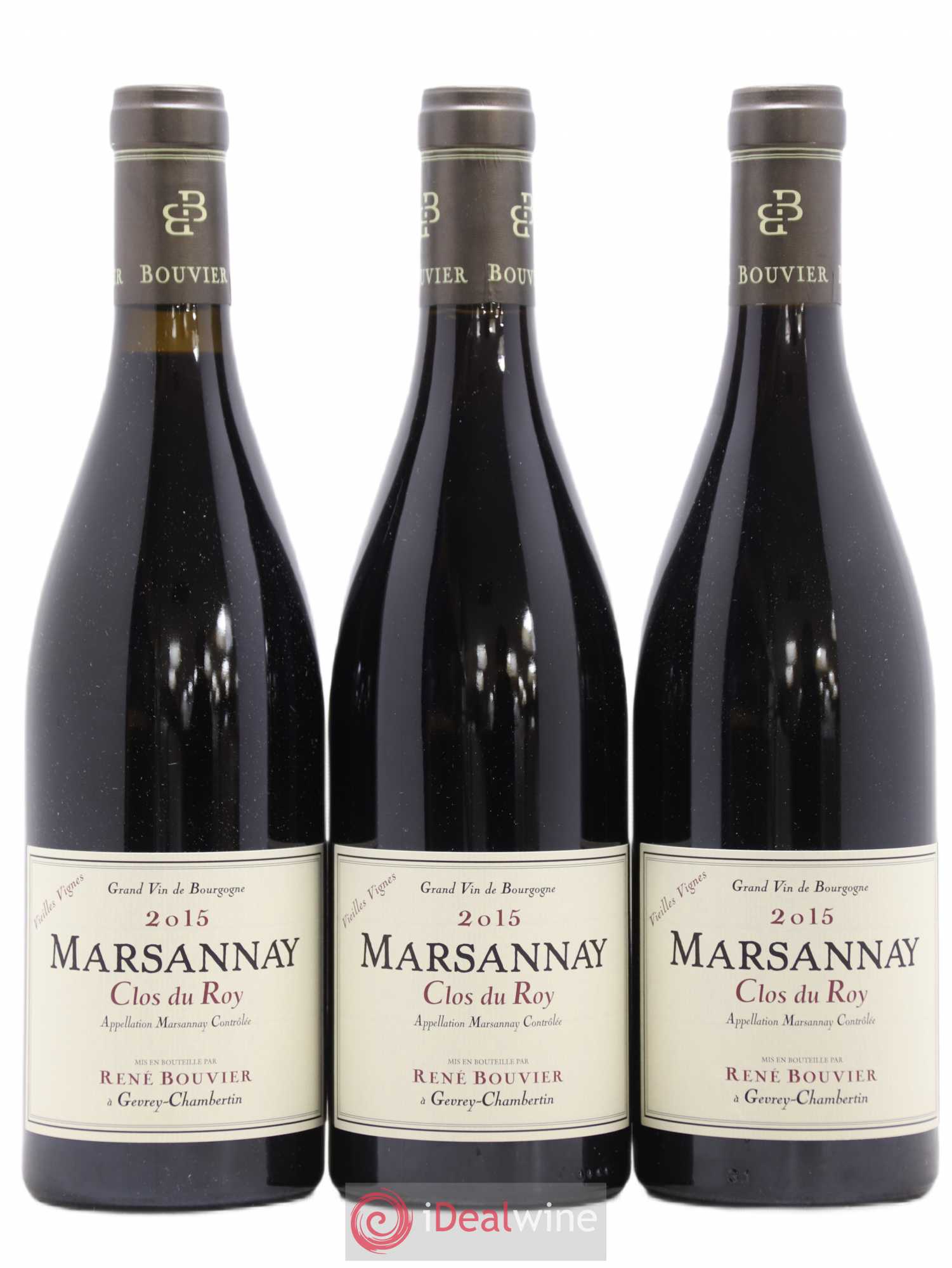 Marsannay Vieilles Vignes Clos du Roy René Bouvier (Domaine) 2015 - Lot de 3 bouteilles - 0
