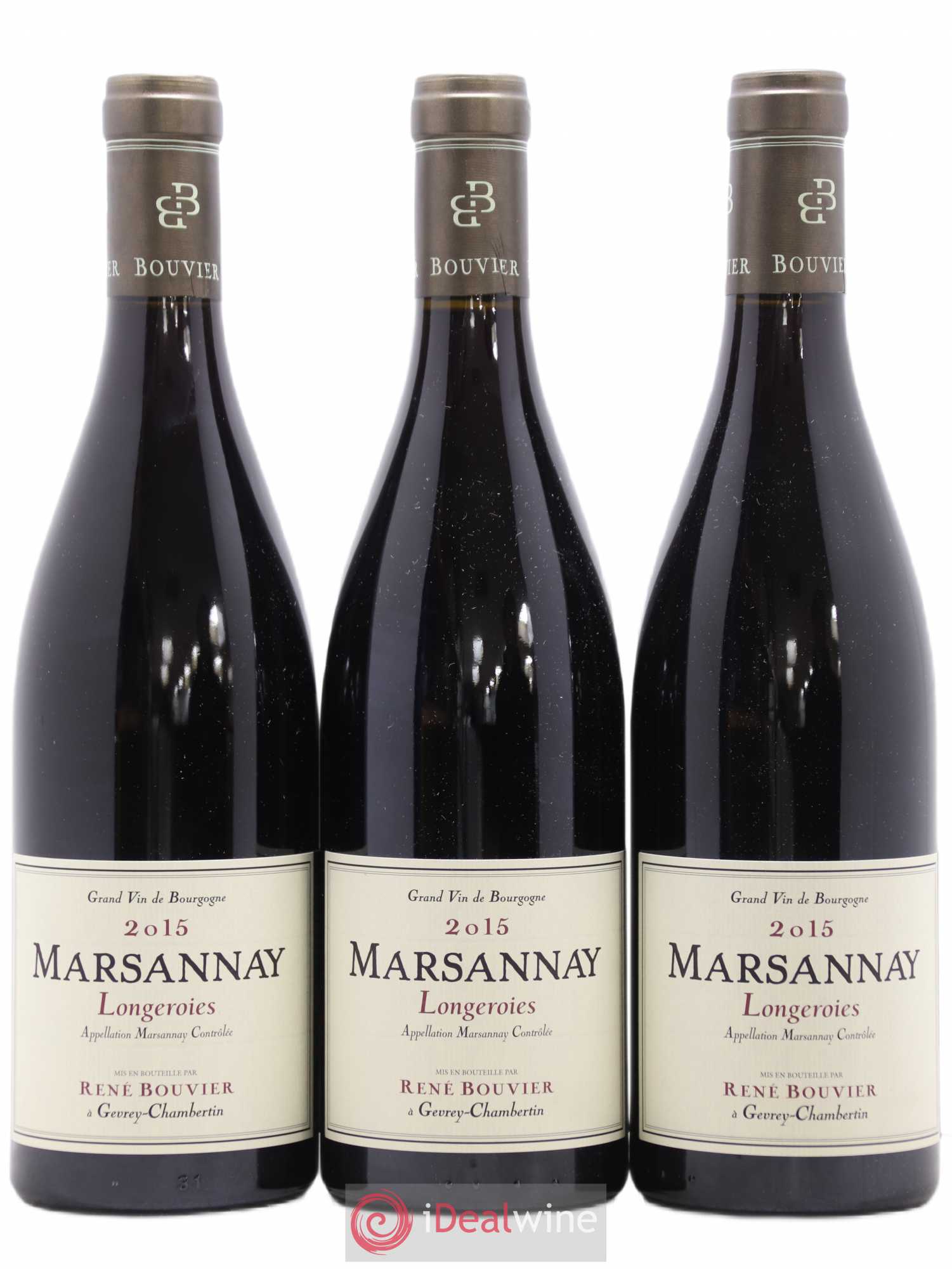 Marsannay Les Longeroies René Bouvier (Domaine) 2015 - Lot de 3 bouteilles - 0