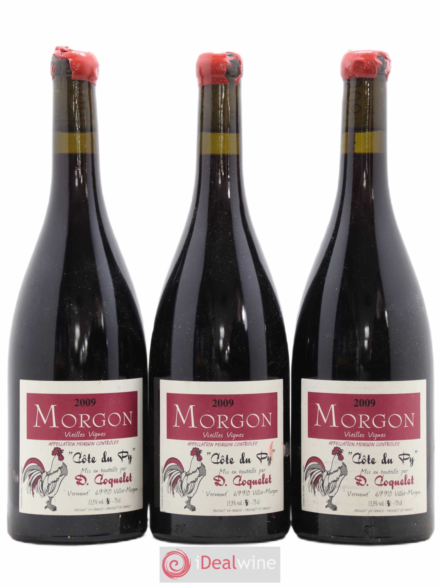 Morgon Côte du Py Damien Coquelet 2009 - Lot de 3 bouteilles - 0