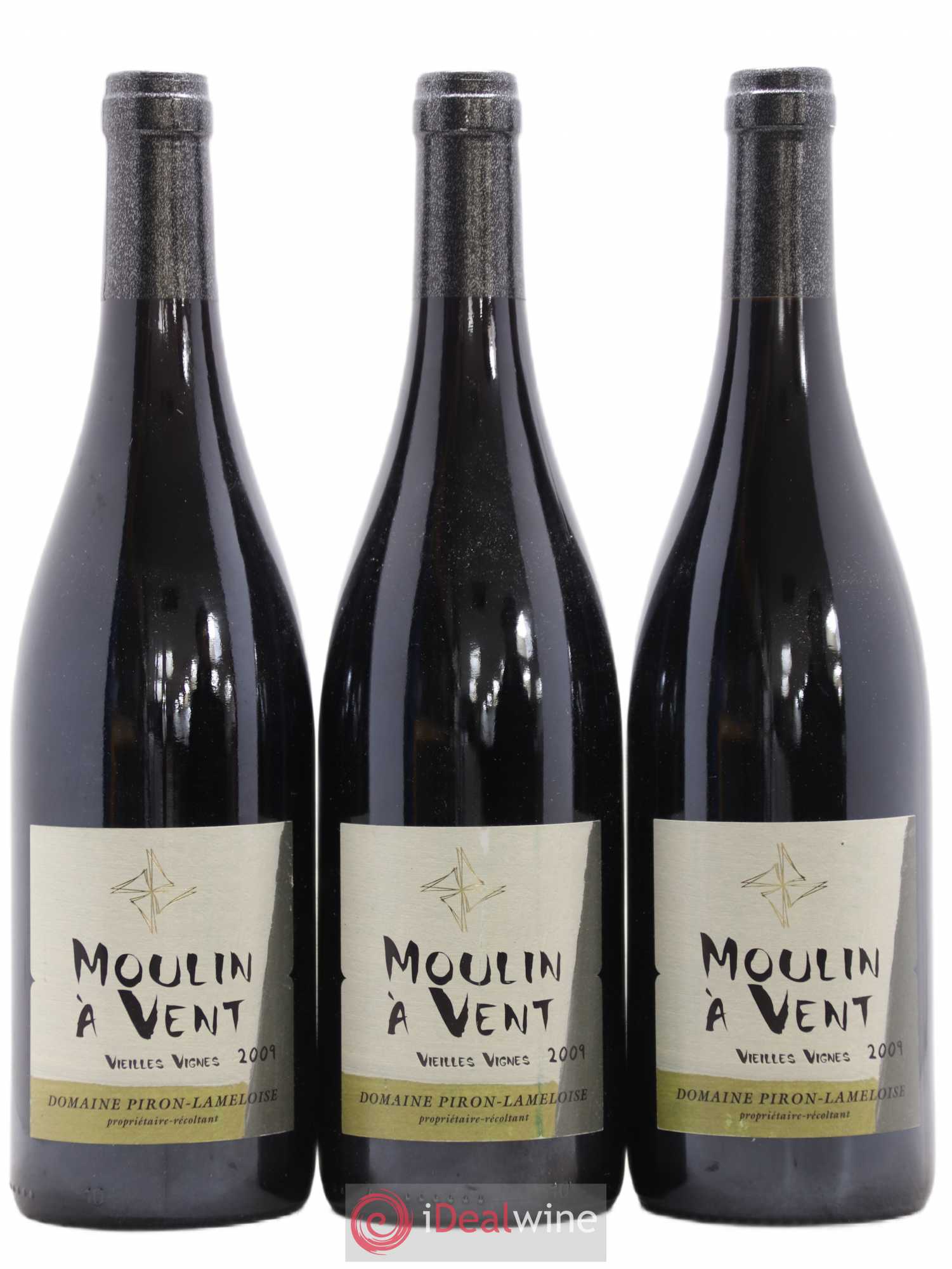 Moulin-à-Vent Vieilles Vignes Piron-Lameloise (sans prix de réserve) 2009 - Posten von 3 Flaschen - 0