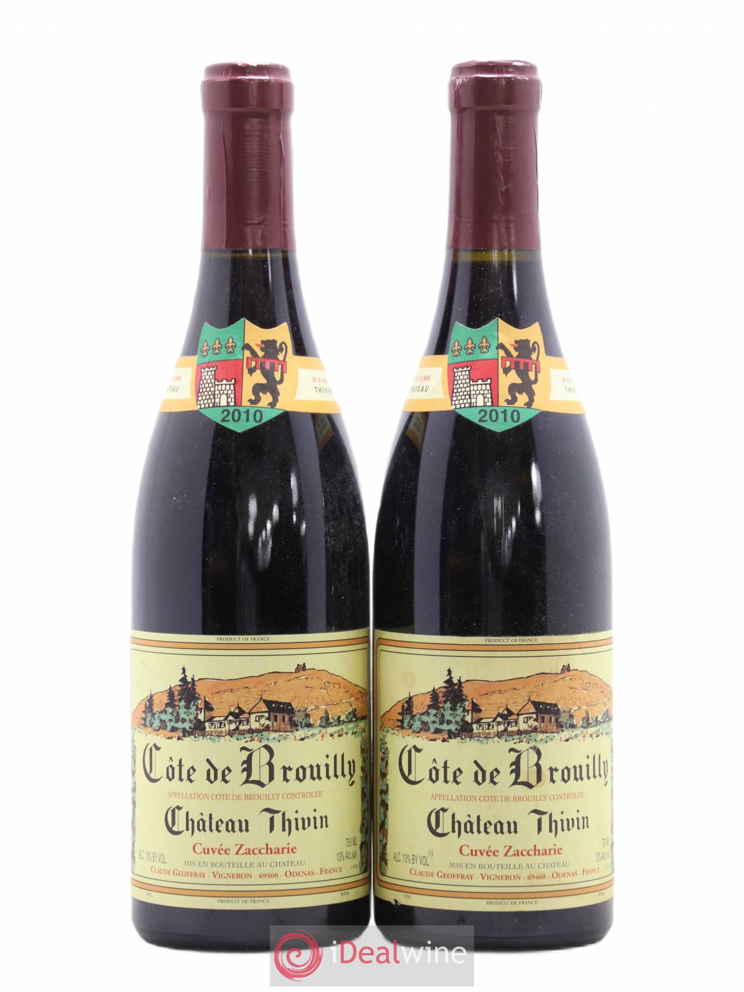 Côte de Brouilly Cuvée Zaccharie Château Thivin 2010 - Lot de 2 bouteilles - 0