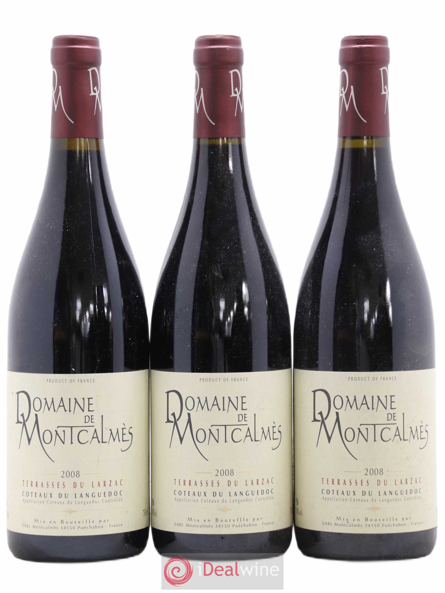 Terrasses du Larzac Domaine de Montcalmès Frédéric Pourtalié 2008 - Lot de 3 bouteilles - 0