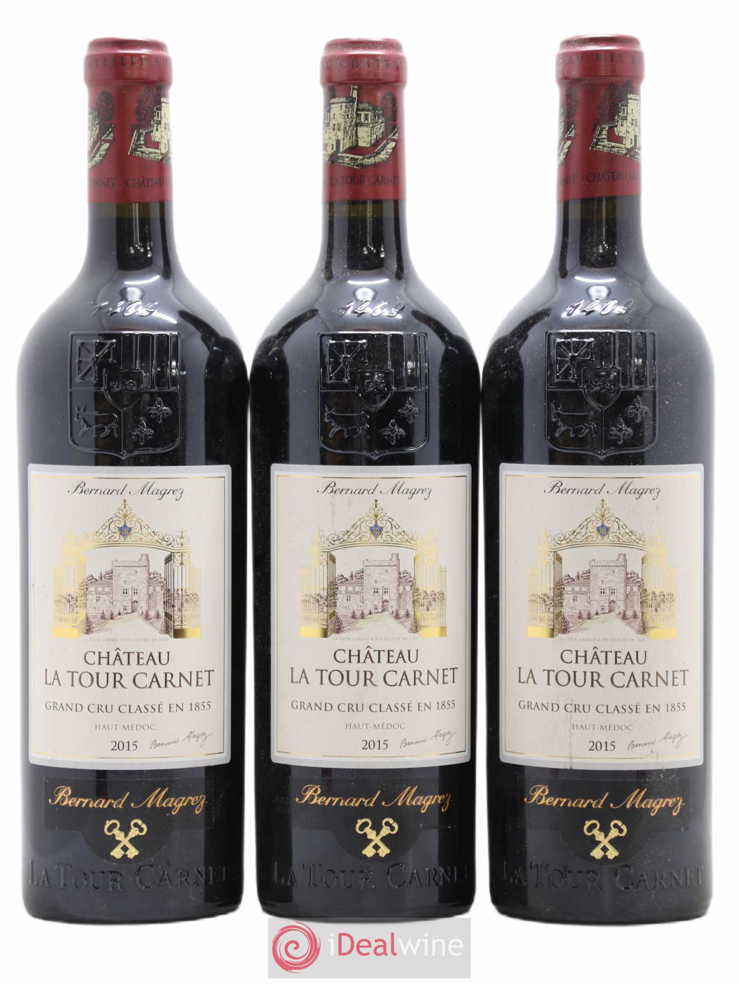 Château la Tour Carnet 4ème Grand Cru Classé 2015 - Lot de 3 bouteilles - 0
