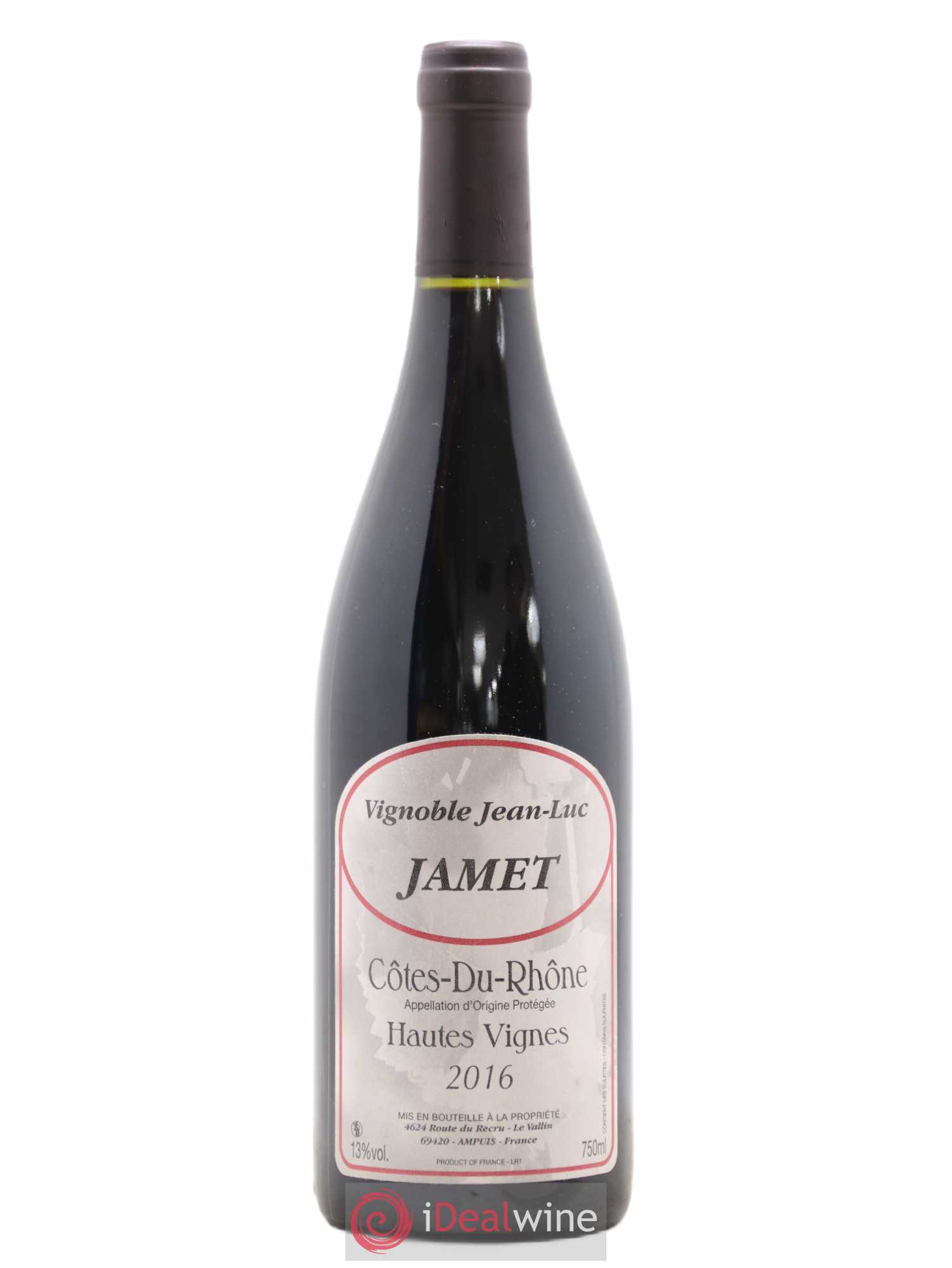 Côtes-du-Rhône Hautes Vignes Jean Luc Jamet (sans prix de réserve) 2016 - Posten von 1 Flasche - 0