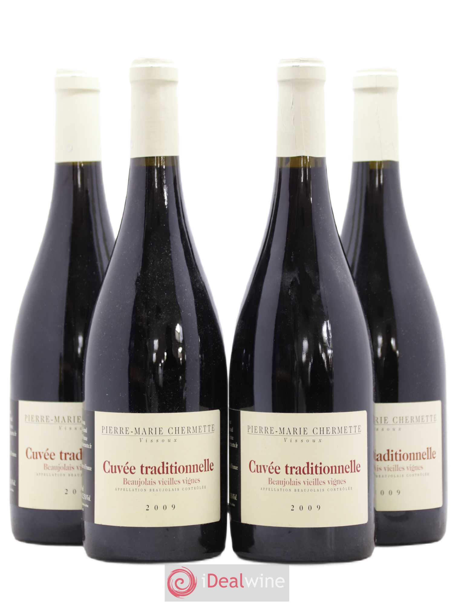 Beaujolais Cuvée traditionnelle Domaine du Vissoux - P-M. Chermette (sans prix de réserve) 2009 - Lot de 4 bouteilles - 0