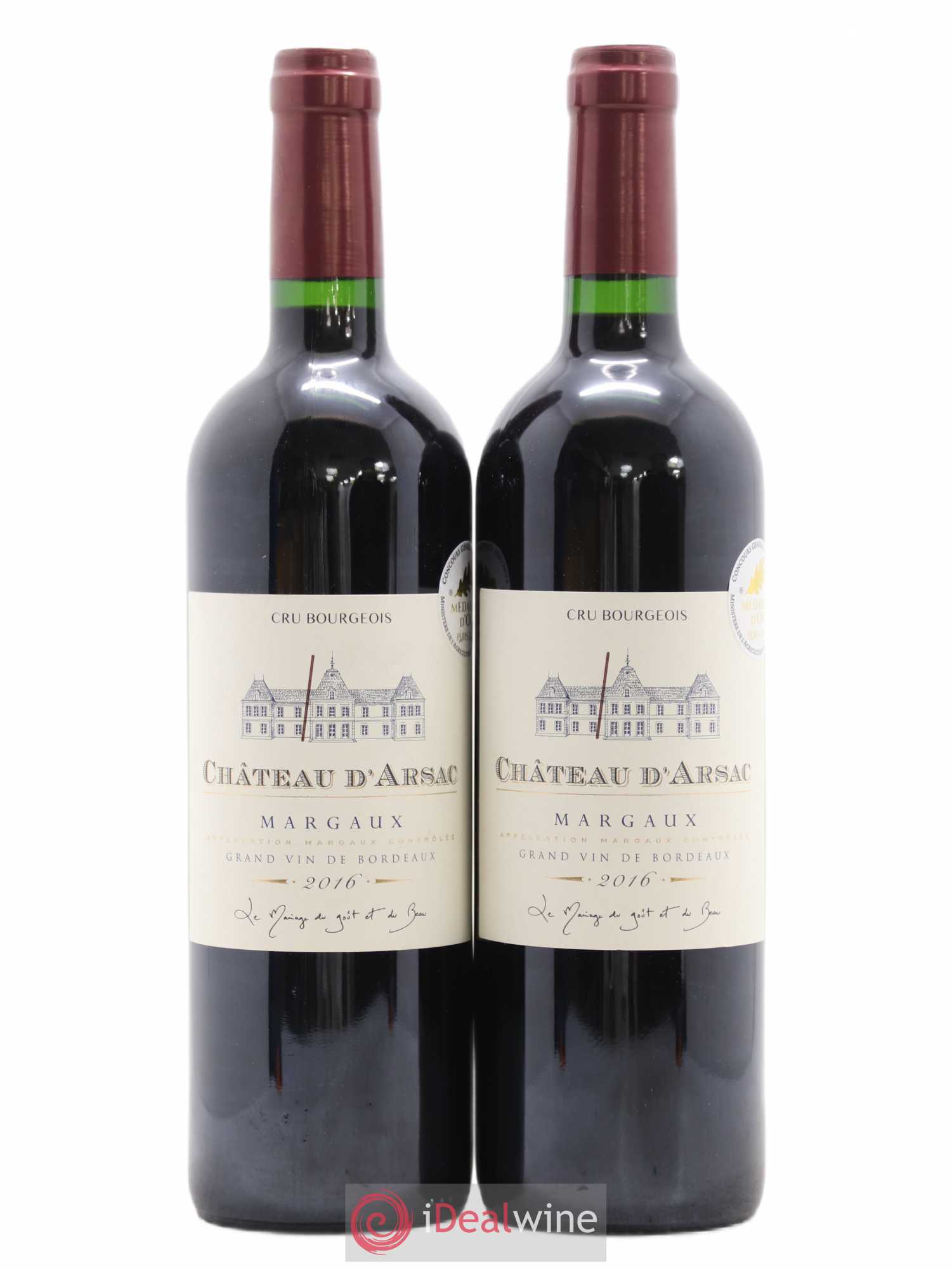 Château d' Arsac Cru Bourgeois (sans prix de réserve) 2016 - Lot de 2 bouteilles - 0