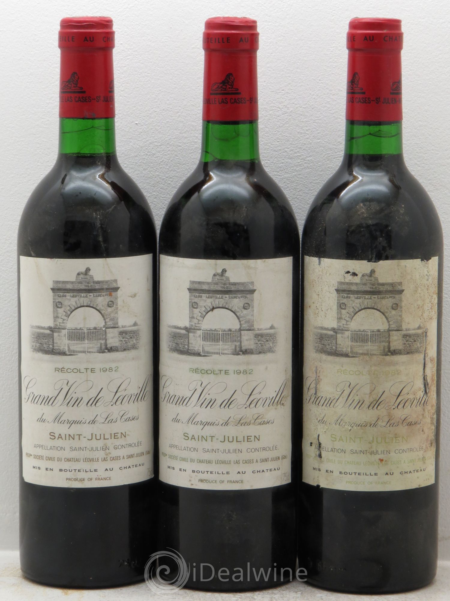 Château Léoville Las Cases 2ème Grand Cru Classé 1982 - Lot de 3 bouteilles - 0