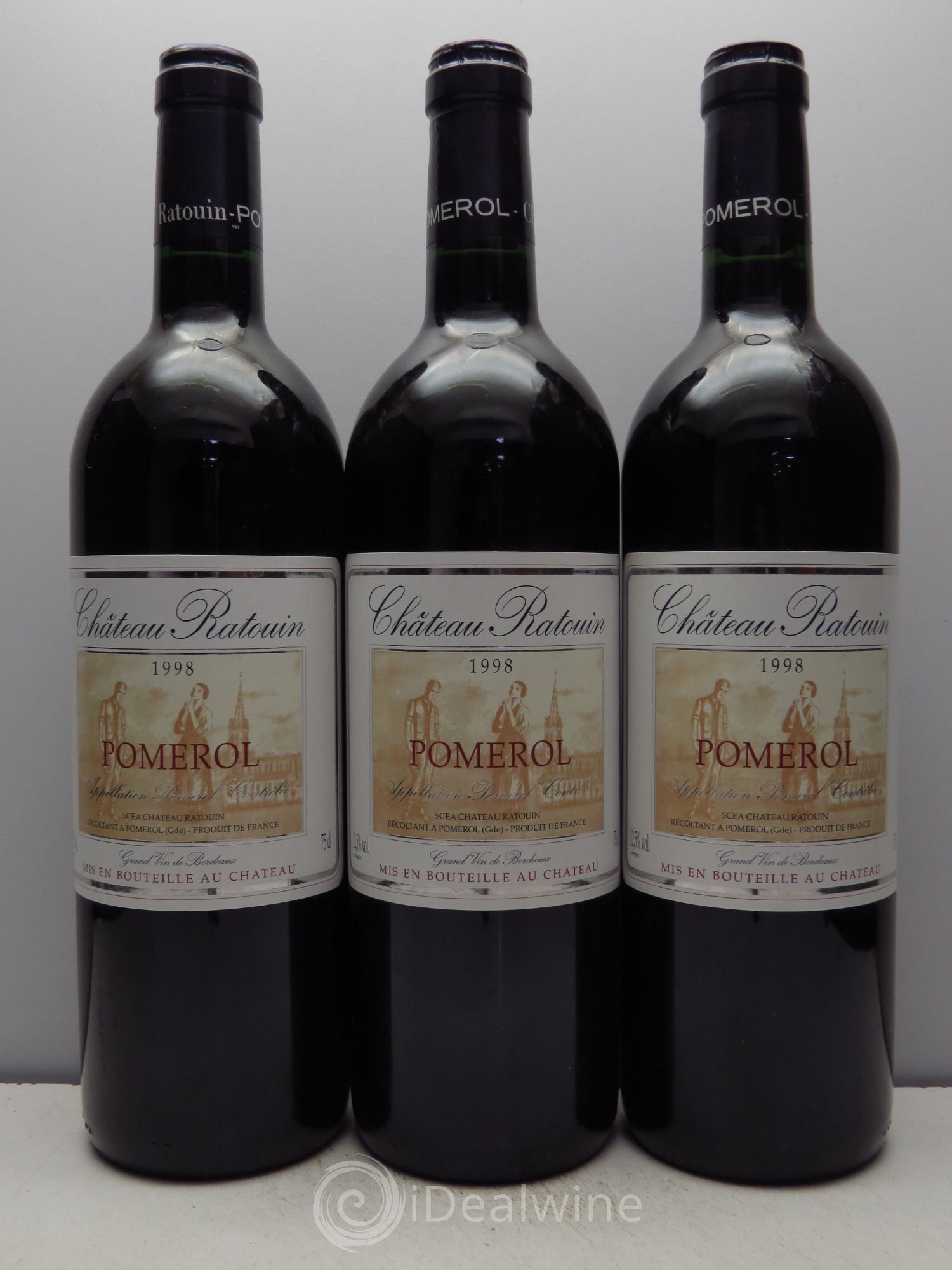 Pomerol Château Ratouin 1998 - Posten von 3 Flaschen - 0