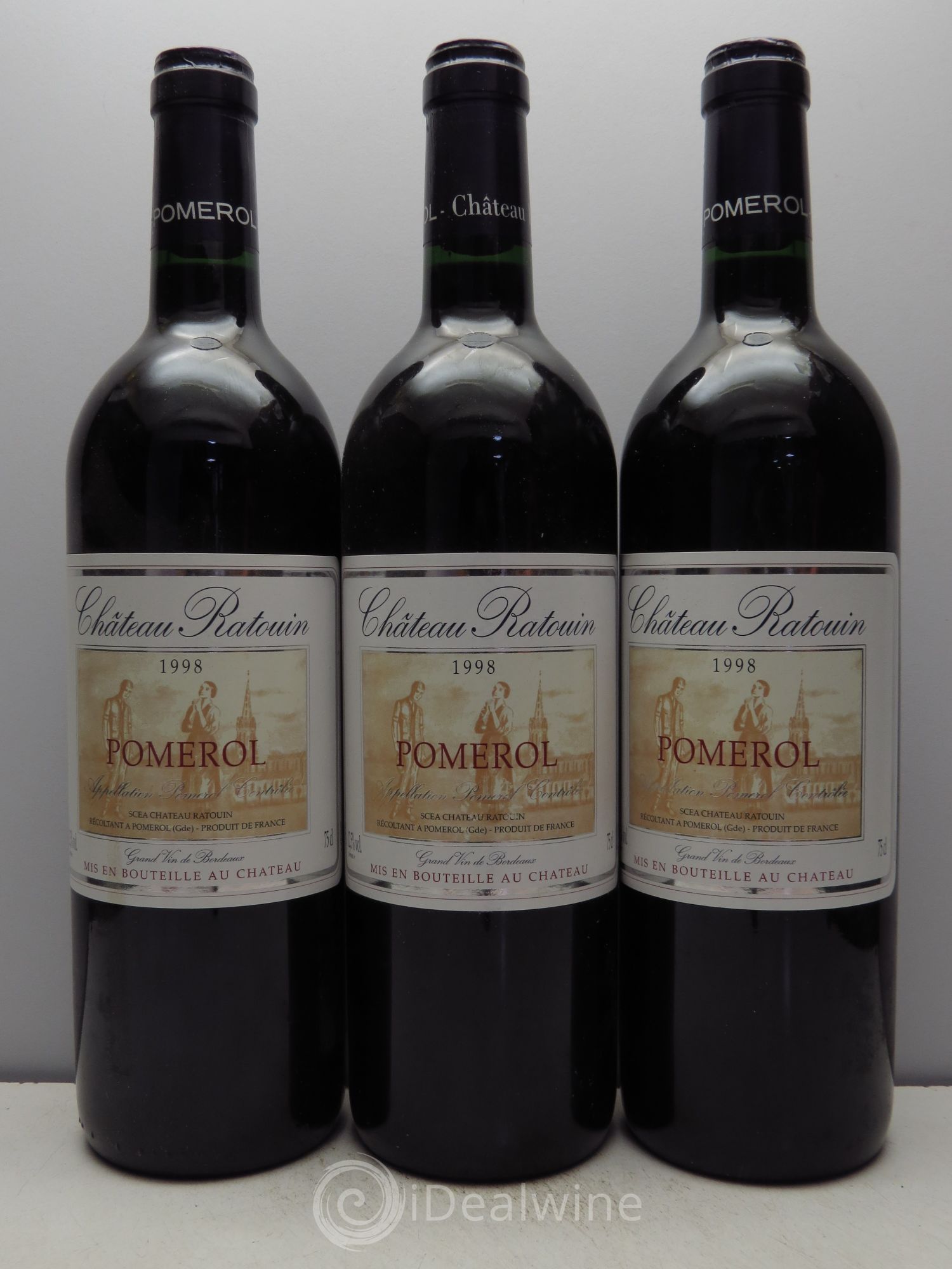 Pomerol Château Ratouin 1998 - Posten von 3 Flaschen - 0