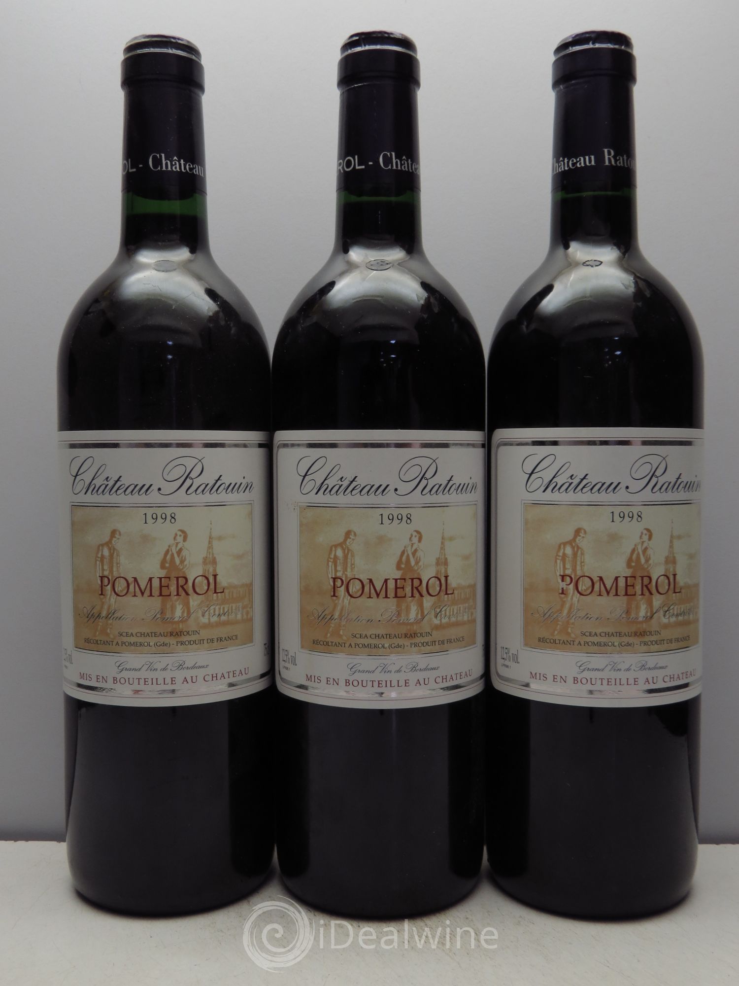 Pomerol Château Ratouin 1998 - Posten von 3 Flaschen - 0