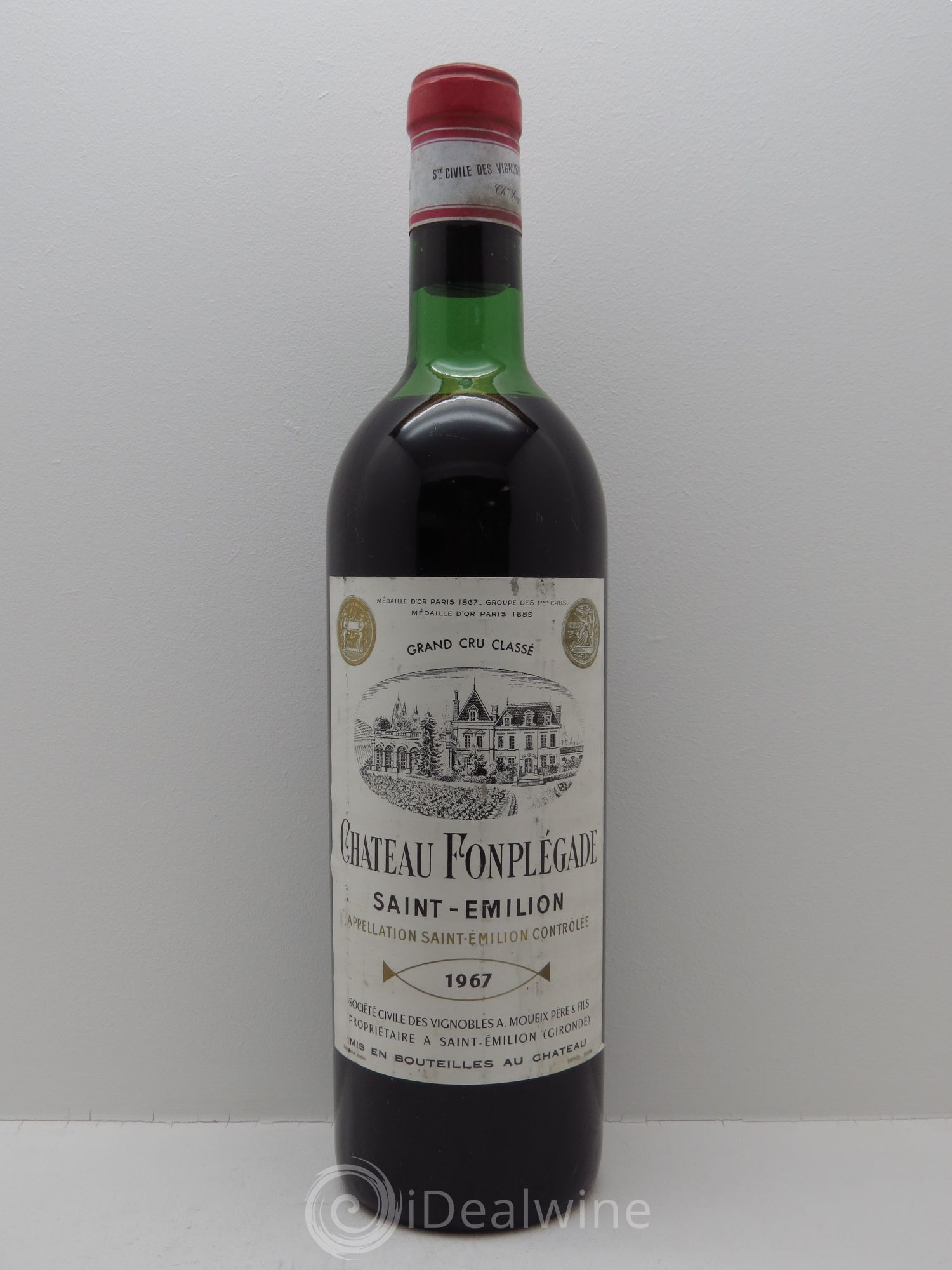 Château Fonplegade Grand Cru Classé 1967 - Lot de 1 bouteille - 0