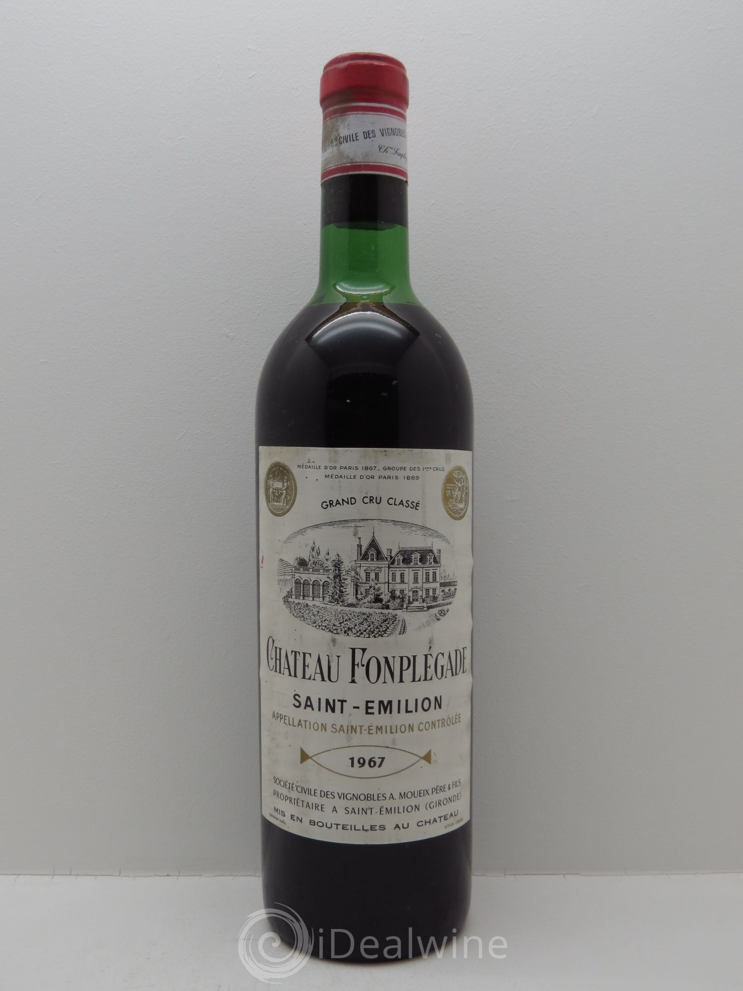 Château Fonplegade Grand Cru Classé 1967 - Lot de 1 bouteille - 0