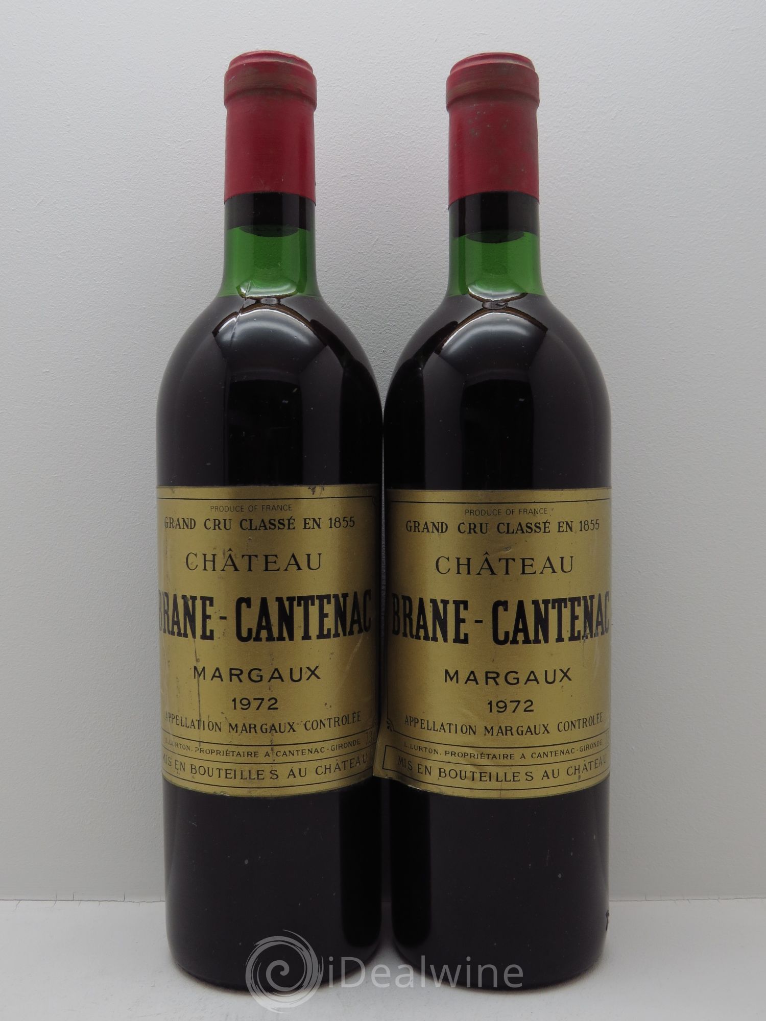 Château Brane Cantenac 2ème Grand Cru Classé 1972 - Lot de 2 bouteilles - 0