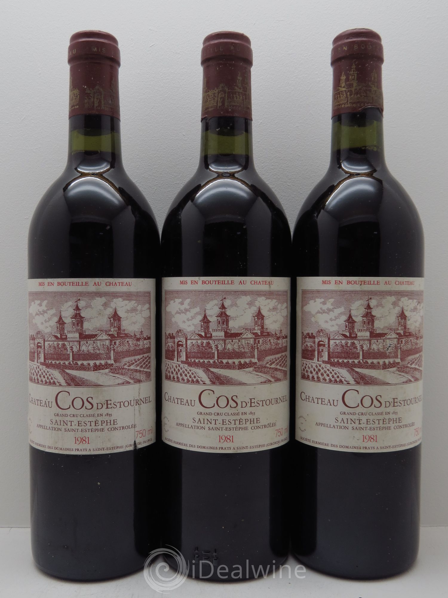 Cos d'Estournel 2ème Grand Cru Classé 1981 - Lot de 3 bouteilles - 0