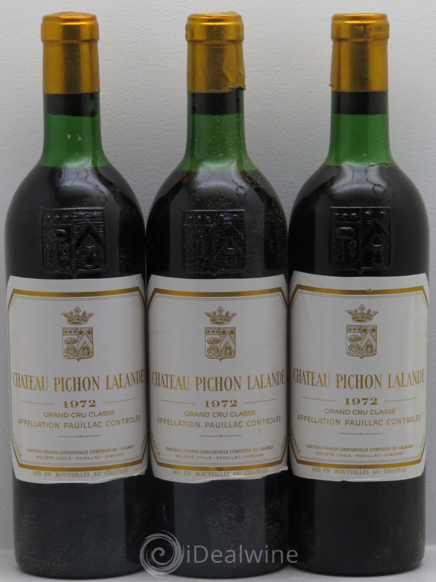 Château Pichon Longueville Comtesse de Lalande 2ème Grand Cru Classé 1972 - Lot de 3 bouteilles - 0