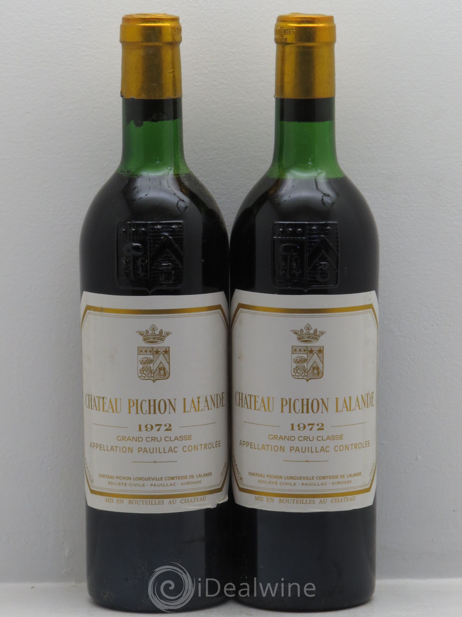Château Pichon Longueville Comtesse de Lalande 2ème Grand Cru Classé 1972 - Lot de 2 bouteilles - 0