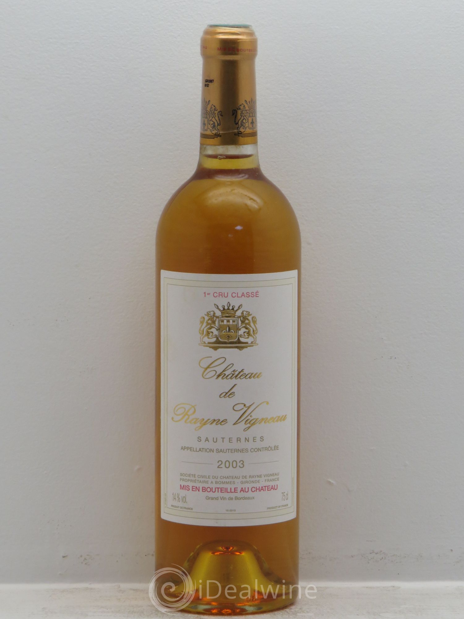 Château de Rayne Vigneau 1er Grand Cru Classé 2003 - Lotto di 1 bottiglia - 0