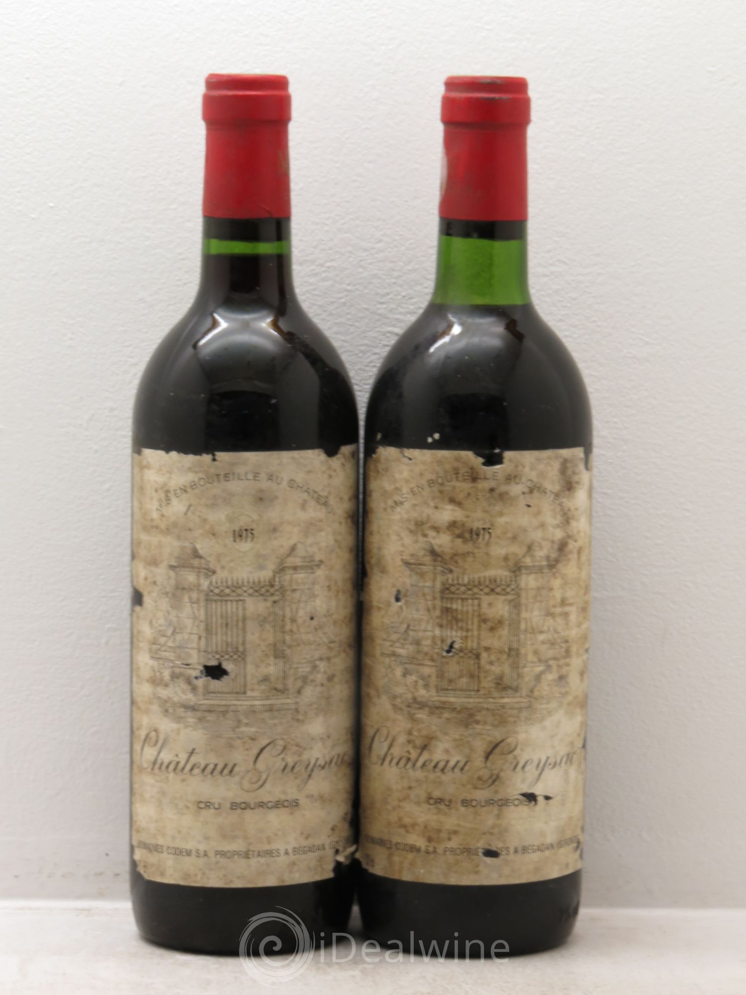 Château Greysac Cru Bourgeois 1975 - Lot de 2 bouteilles - 0