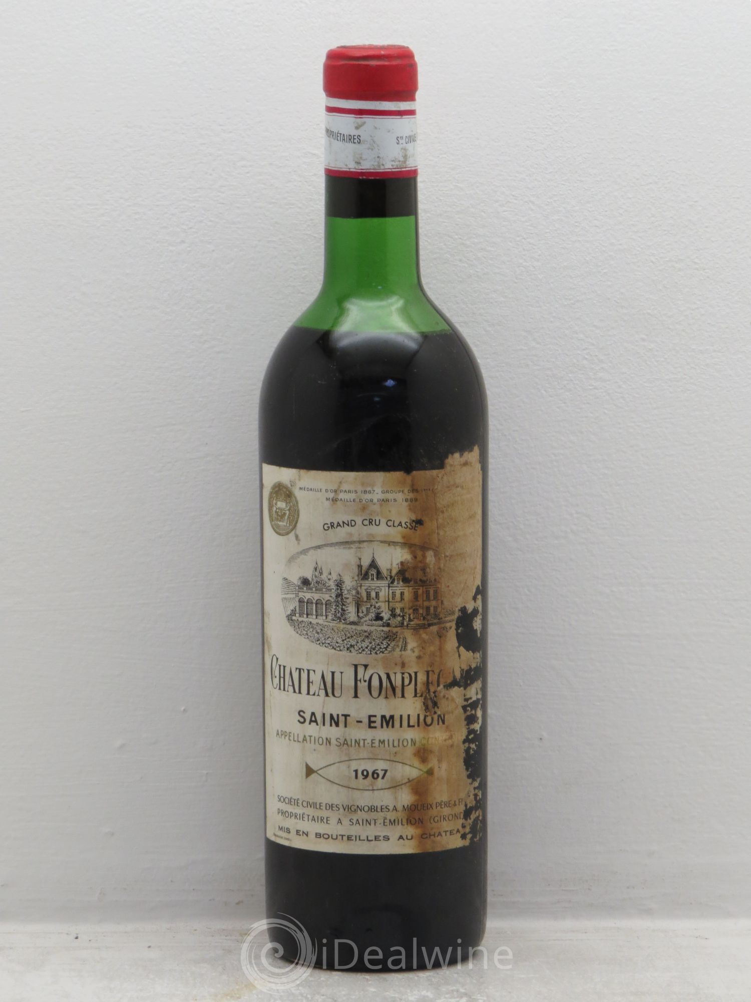 Château Fonplegade Grand Cru Classé 1967 - Lot de 1 bouteille - 0